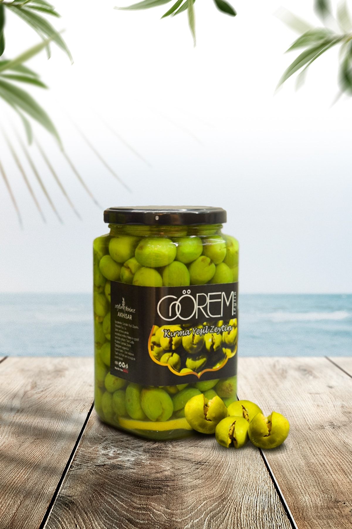 Görem Zeytin Taptaze Taş Kırma 500 Gr. Cam