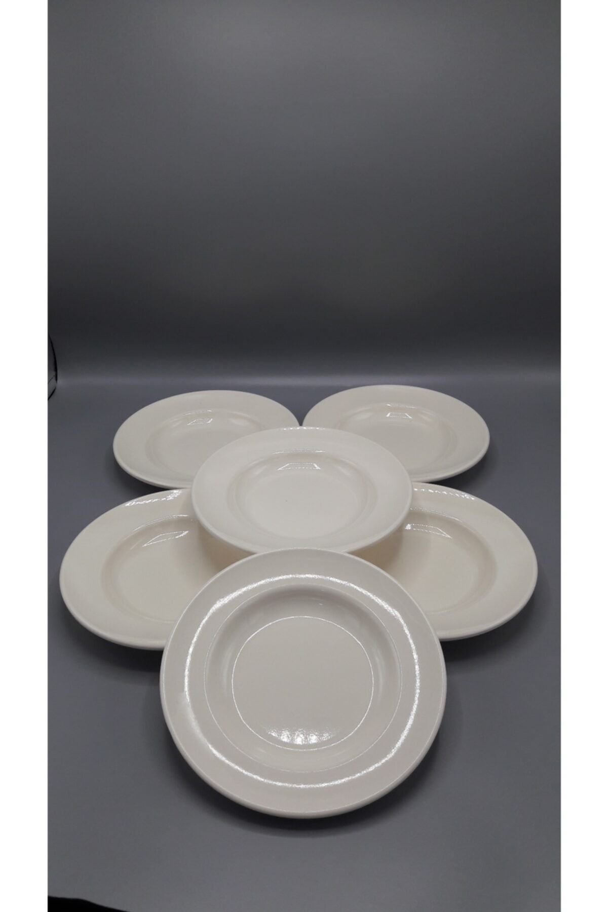 Morza Melamin x6 Adet Krem Çukur Tabak 21cm