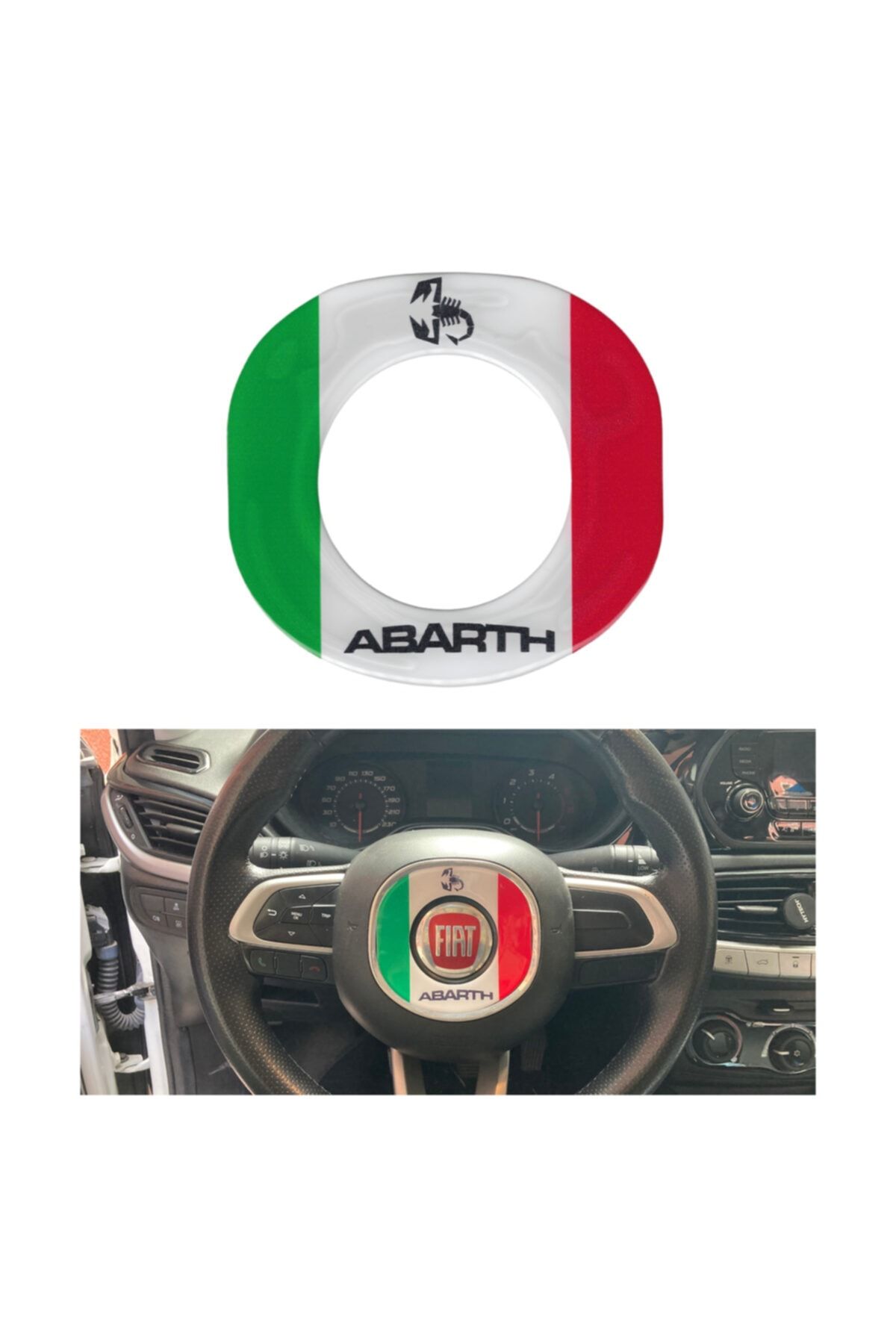 ABARTH Fiat Egea Desenli Direksiyon Göbeği Kaplaması