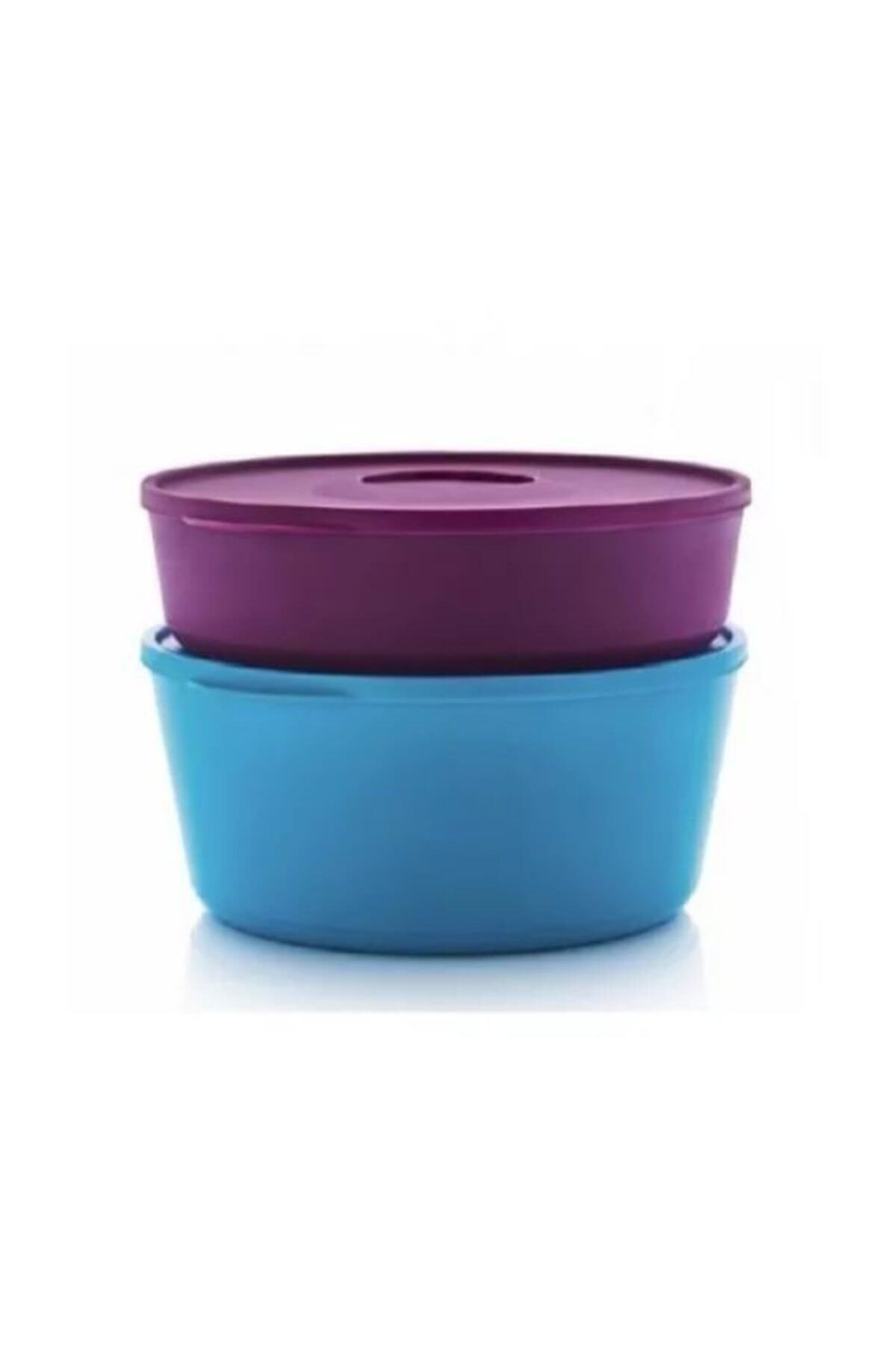 Tupperware Delüks 2 Li Set Delüx Mavi 4,3 Mor 2,5 Litre