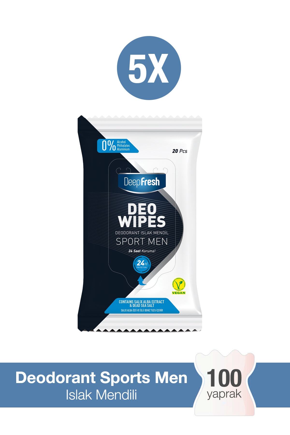Deep Fresh Deodorant Islak Mendil Sport Men 5 X 20 Yaprak