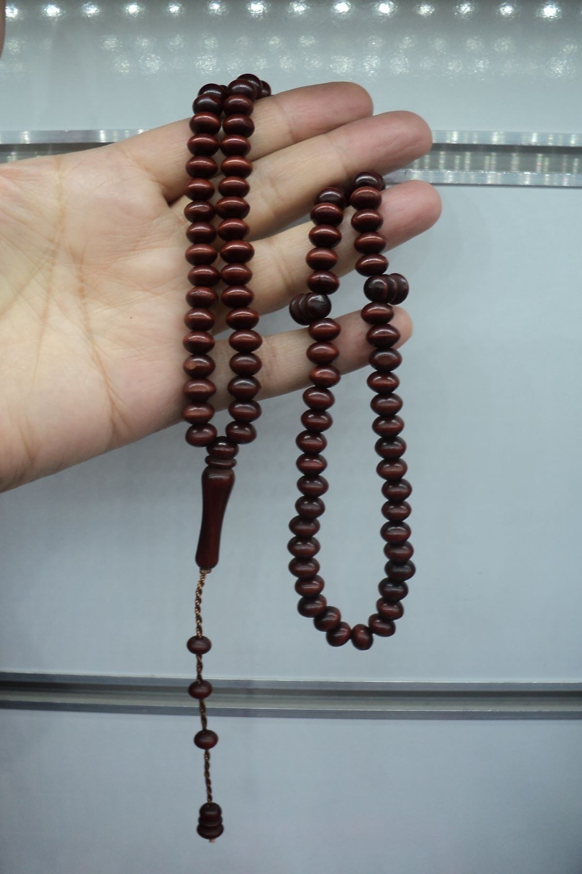 ÜmitHediyelik Ağaç Tesbih Şimşir Ağacı 99'lu Namaz Tesbihi