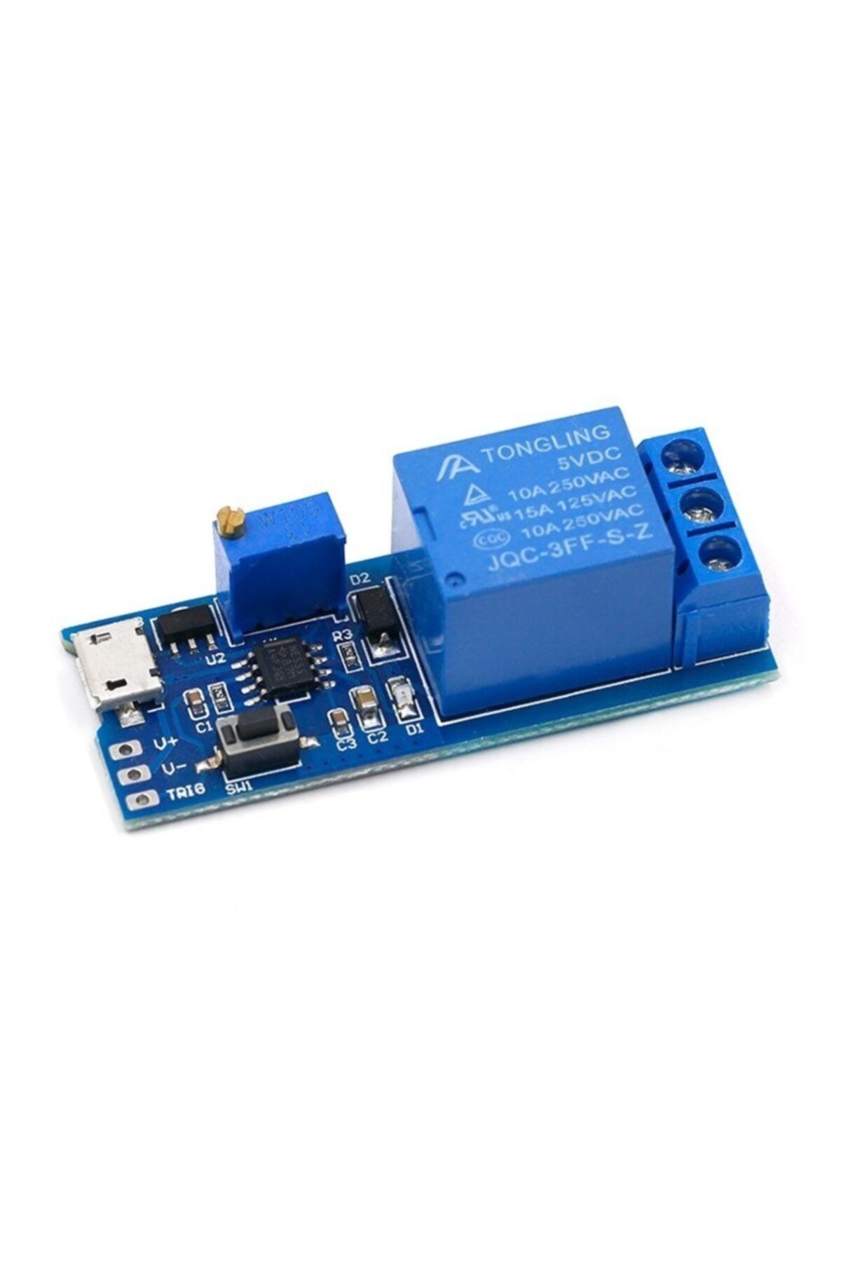 Arduino 5-30v Zaman Ayarlı Röle Kartı Mikro Usb Girişli