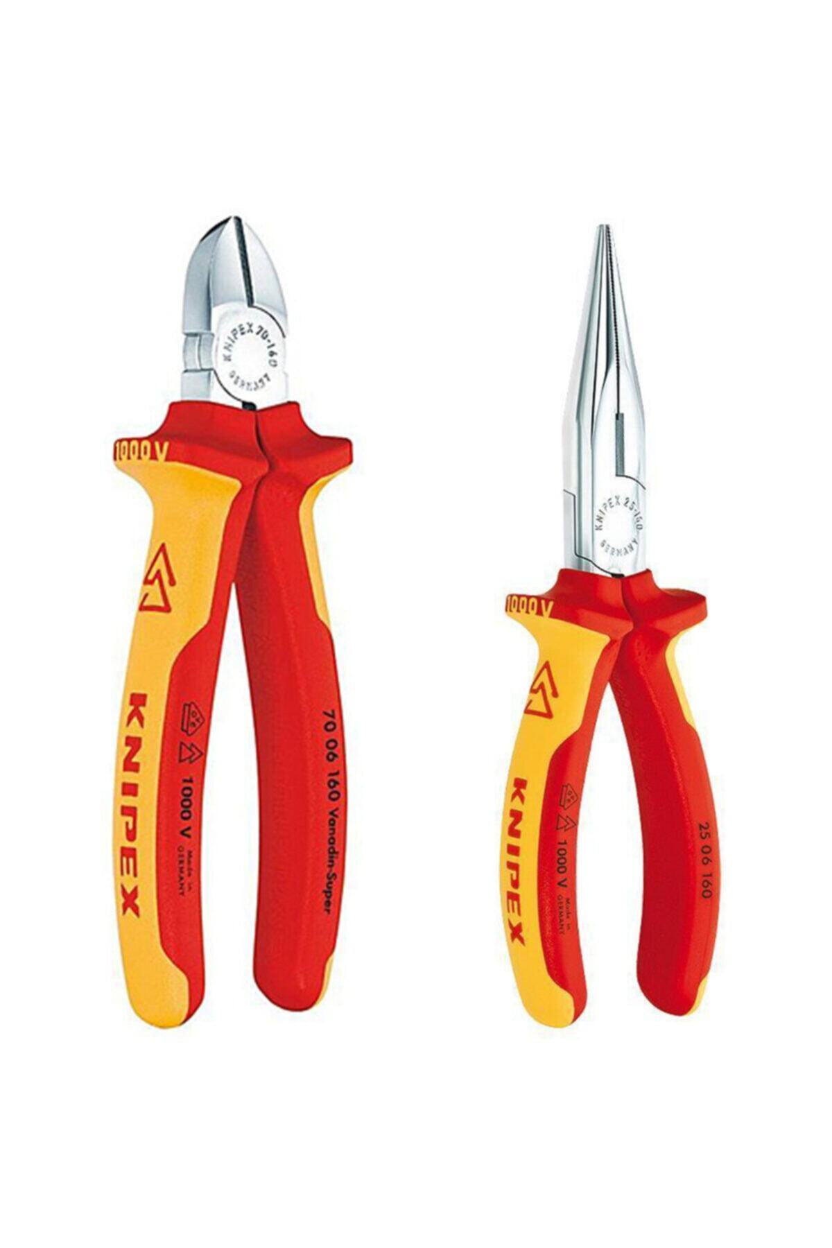 Knipex 7006160 Vde Yan Keski+ 2506160vde Kargaburun (2-li Set)
