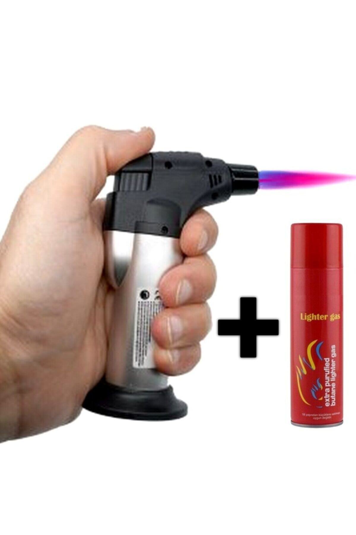 Neler Geldi Neler Pürmüz Turbo Meşale 1300c Jet Alevli Doldurulabilir + Bütan Gaz Hediyeli Meşalesi Torch Çakmak