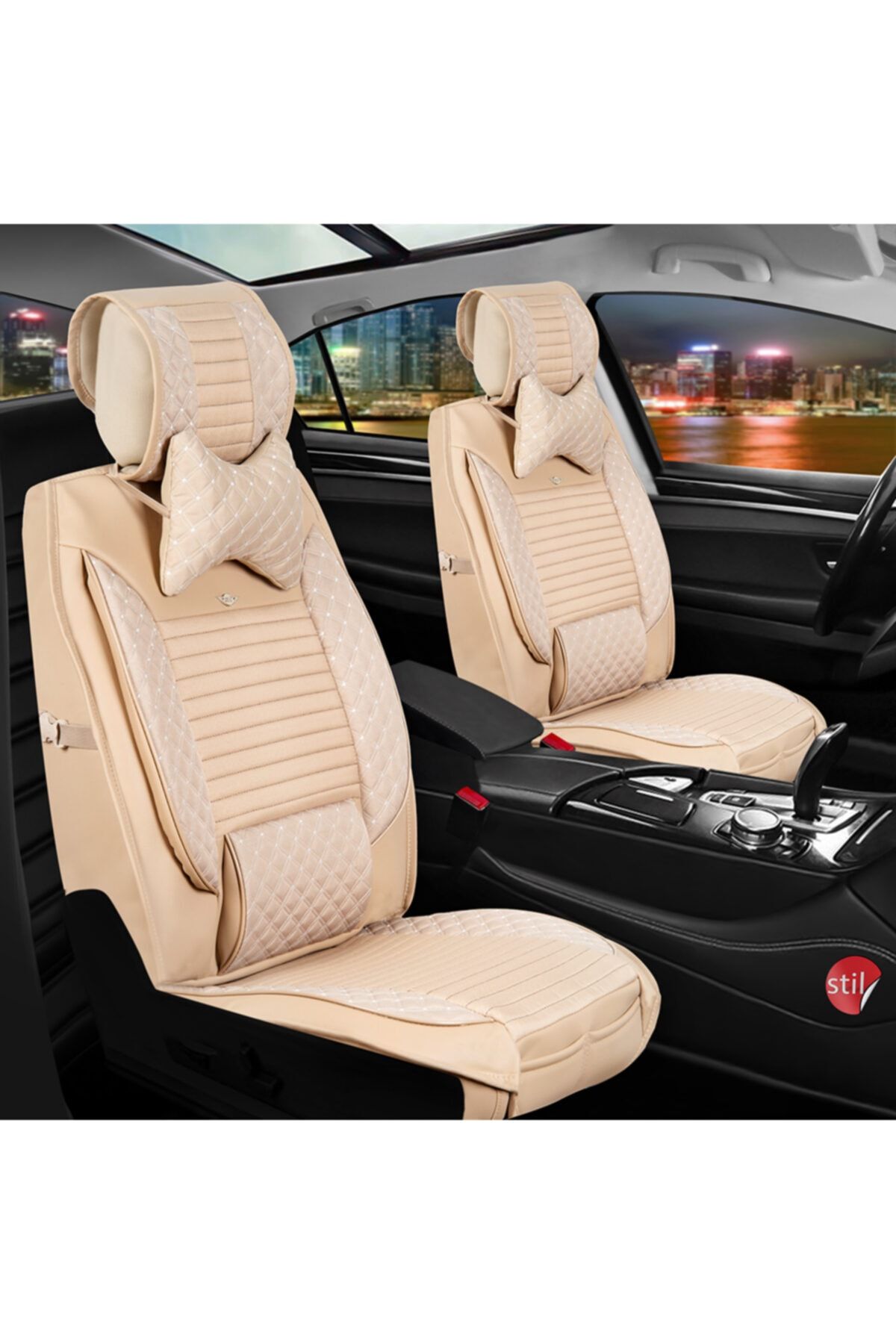 Stil Renault Megane 2 Hb Lüks Deri Oto Koltuk Kılıfı Ön/arka Set