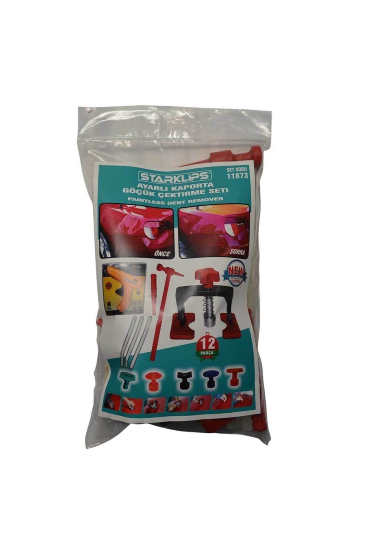 Star Klips Pdr Ayarlı Boyasız Göçük Düzeltme Seti 12 Parça 3 Silikon + Tabanca + Çekiç + 5 Uç