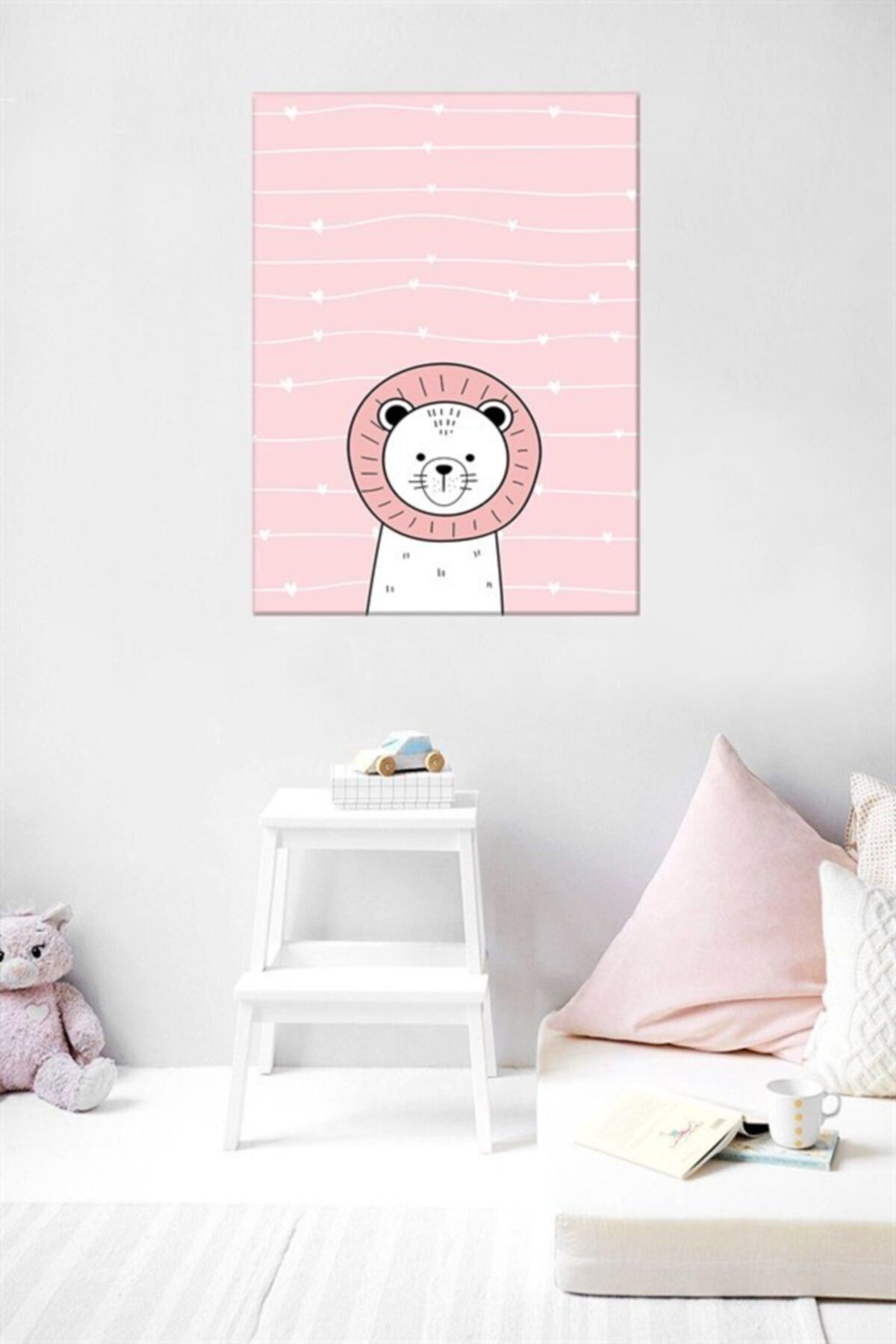 MARKADEKOR 142 Pembe Aslan Kanvas Çocuk Tablo