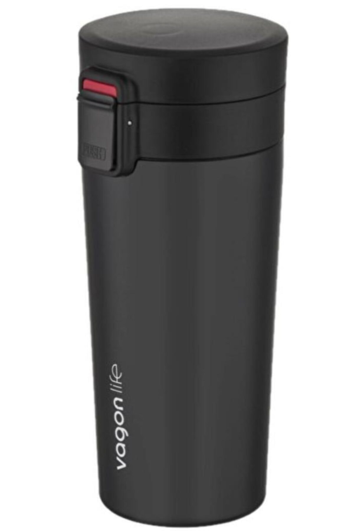 Vagon Paslanmaz Çelik Termos Matara 370 Ml Filtreli Siyah