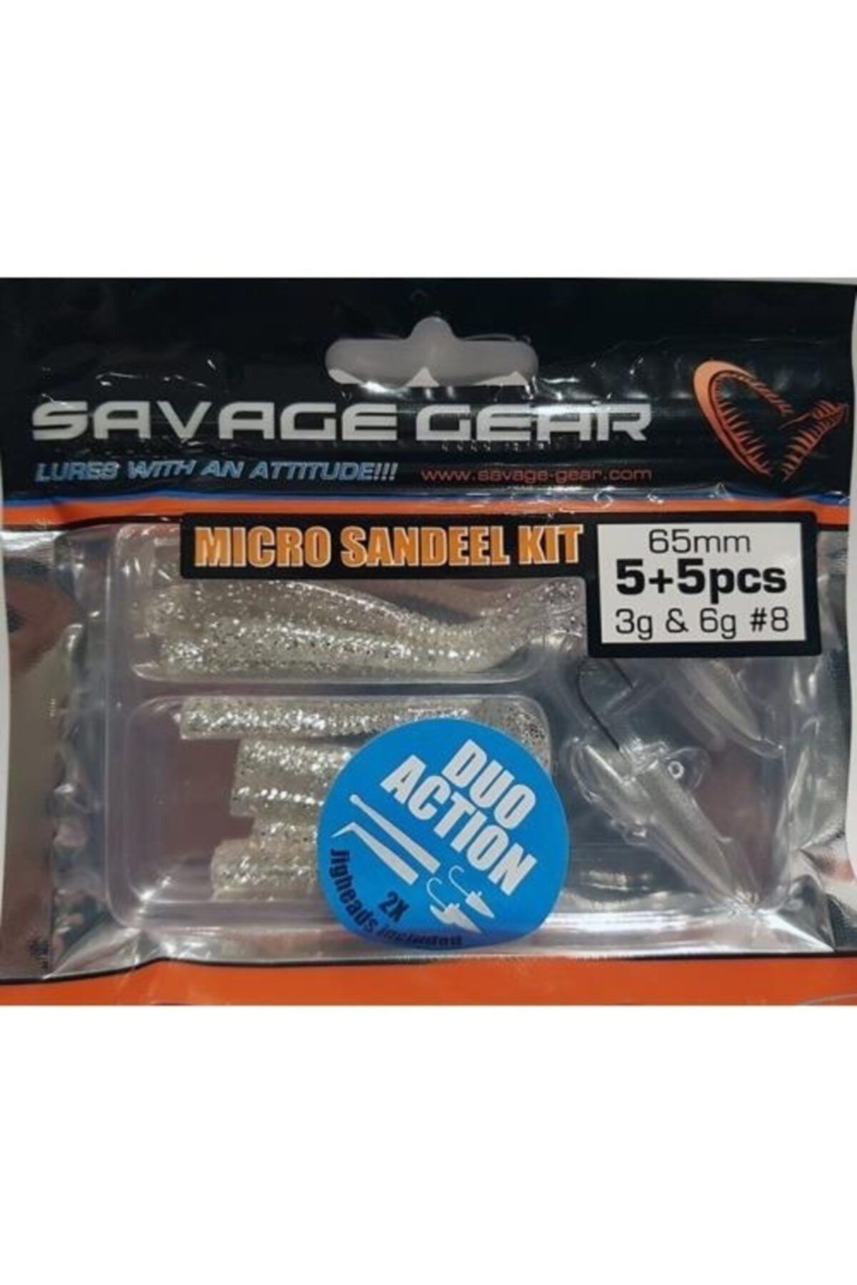 Savage Gear Micro Sandeel Kit 12 Pcs (1+1.5+5) Silver