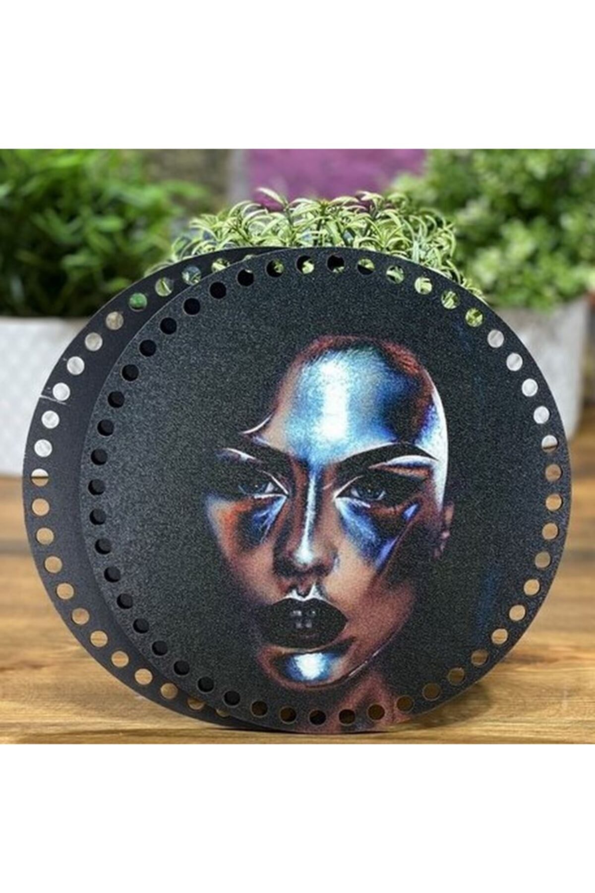 Diva İplik Diva Line Çanta Kenarı Ahşap Baskılı 2'li (çap: 20 Cm) Bck-112