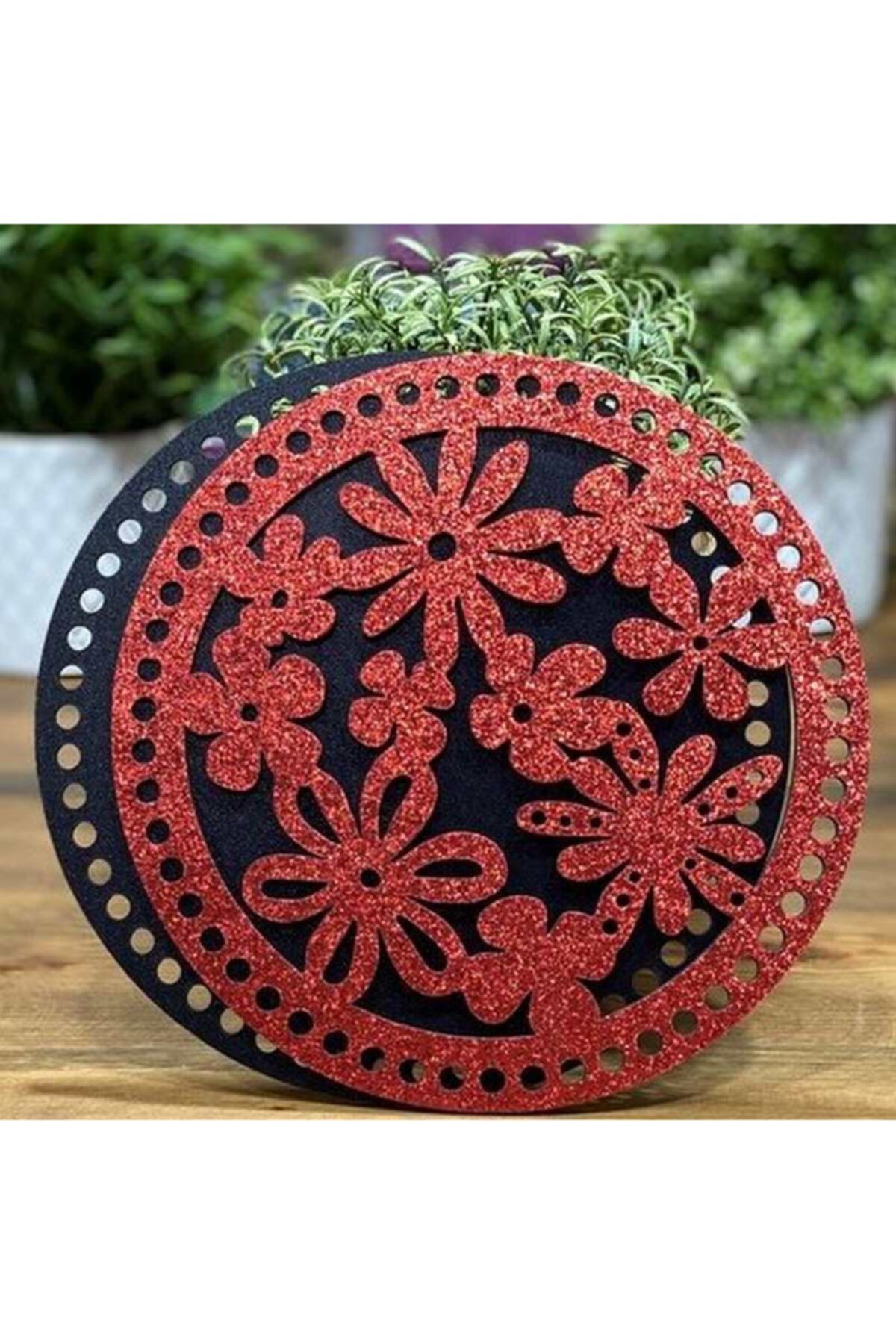 Diva İplik Diva Line Çanta Kenarı Ahşap Simli 2'li (çap: 20 Cm) Sck-25