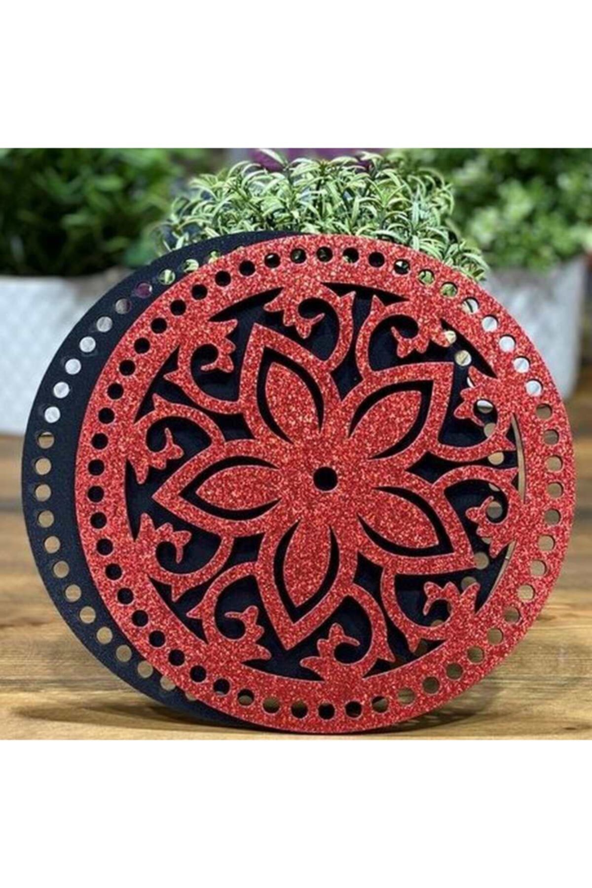 Diva İplik Diva Line Çanta Kenarı Ahşap Simli 2'li (çap: 20 Cm) Sck-18