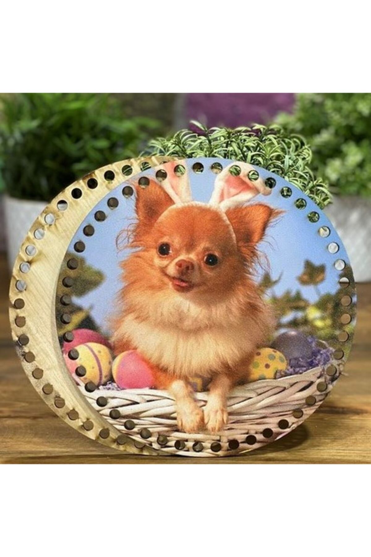 Diva İplik Diva Line Çanta Kenarı Ahşap Baskılı 2'li (çap: 20 Cm) Bck-92