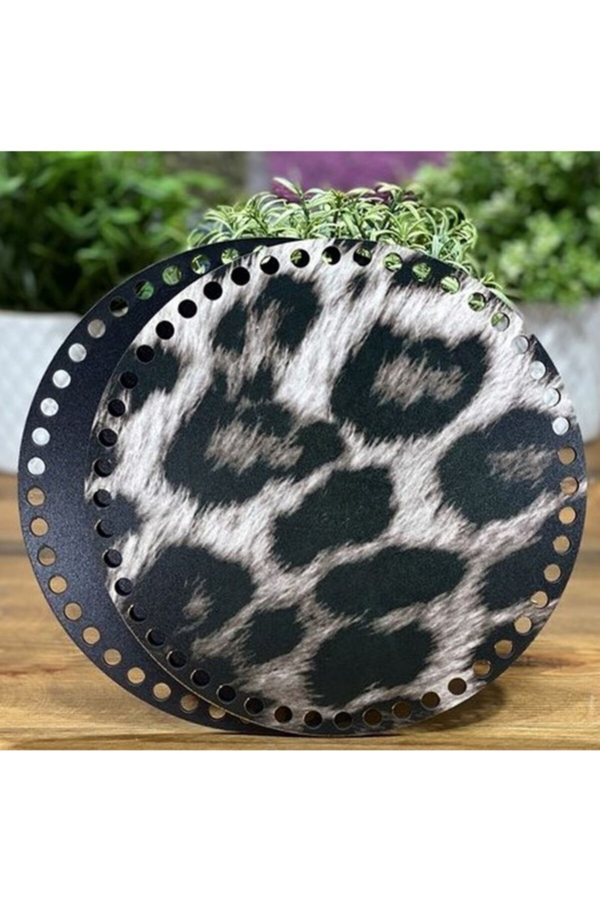 Diva İplik Diva Line Çanta Kenarı Ahşap Baskılı 2'li (çap: 20 Cm) Bck-67