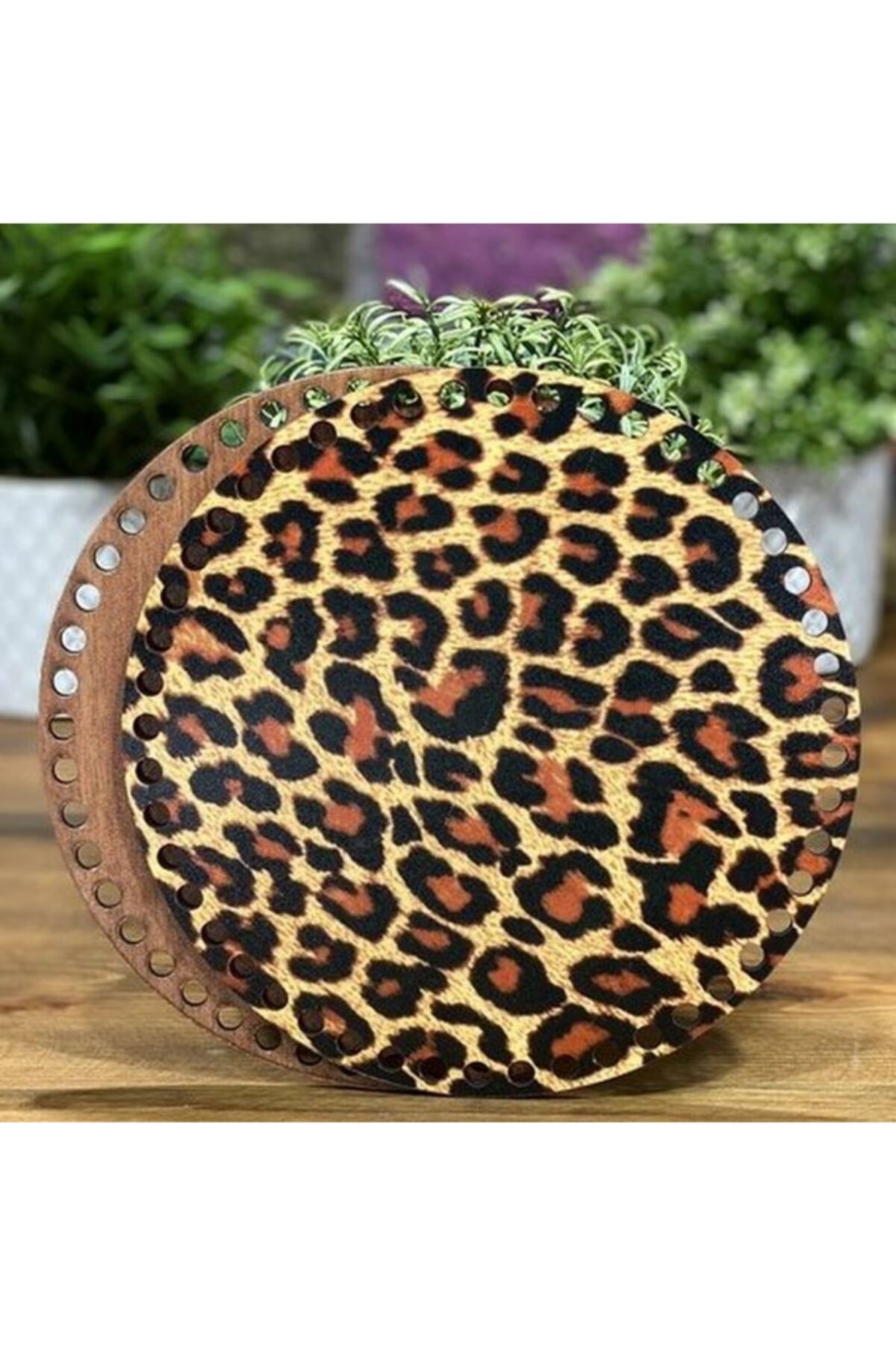 Diva İplik Diva Line Çanta Kenarı Ahşap Baskılı 2'li (çap: 20 Cm) Bck-66