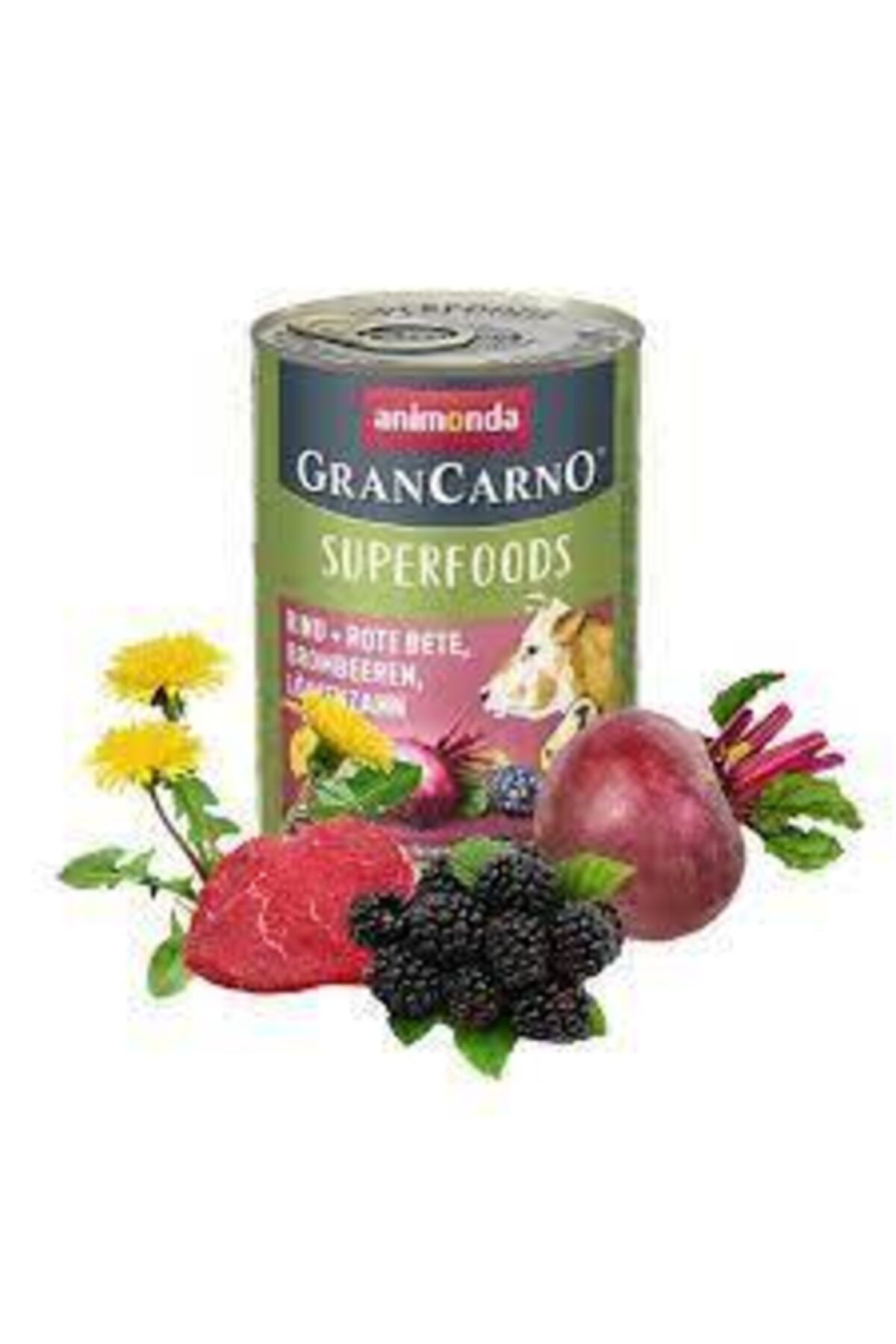 Animonda Gran Carno Superfoods Sığır Pancar Böğürtlen Konserve Köpek Maması 400 Gr