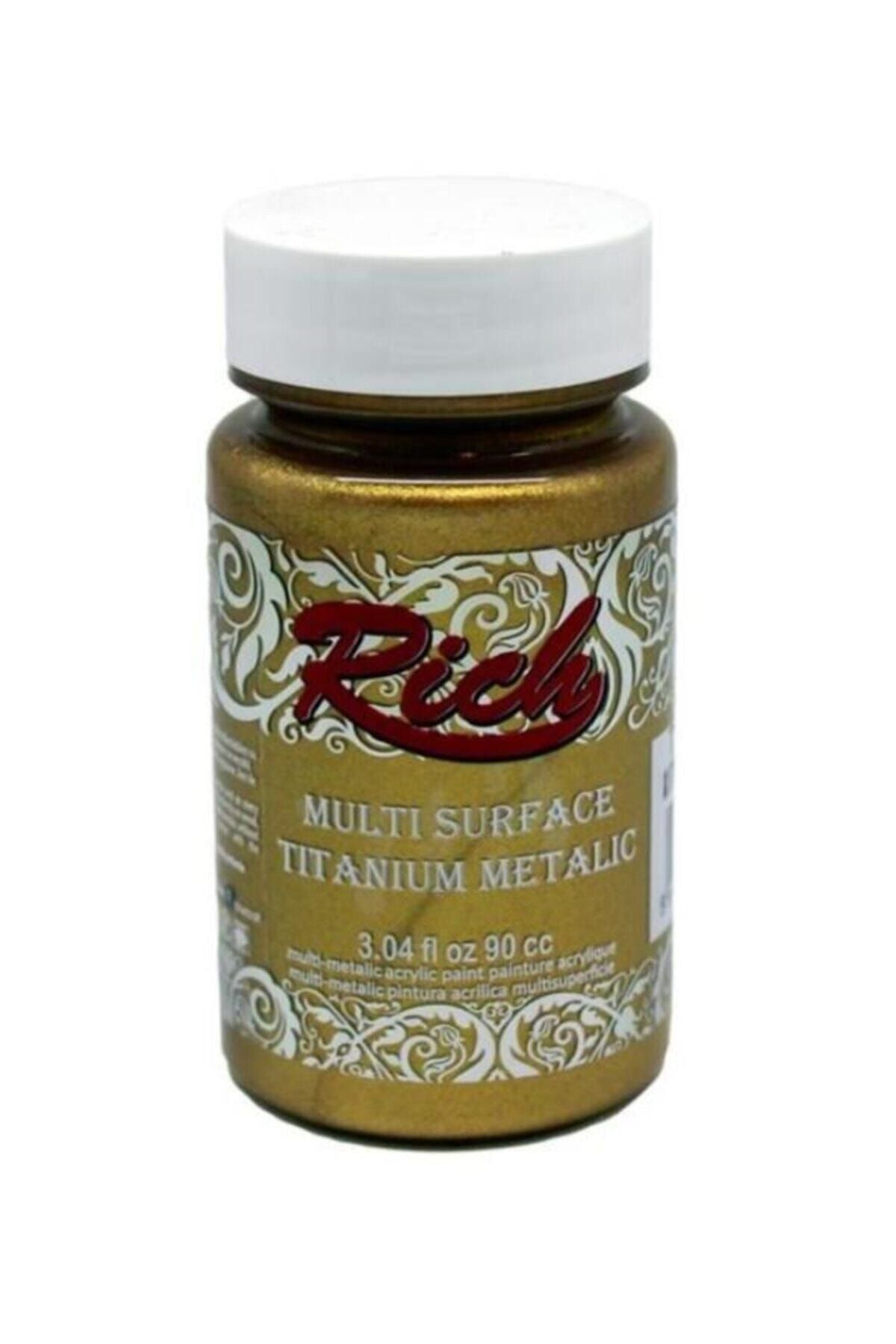 Rich Multi Surface Titanium 2524 Antik Altın Metalik Akrilik Boya 90 cc
