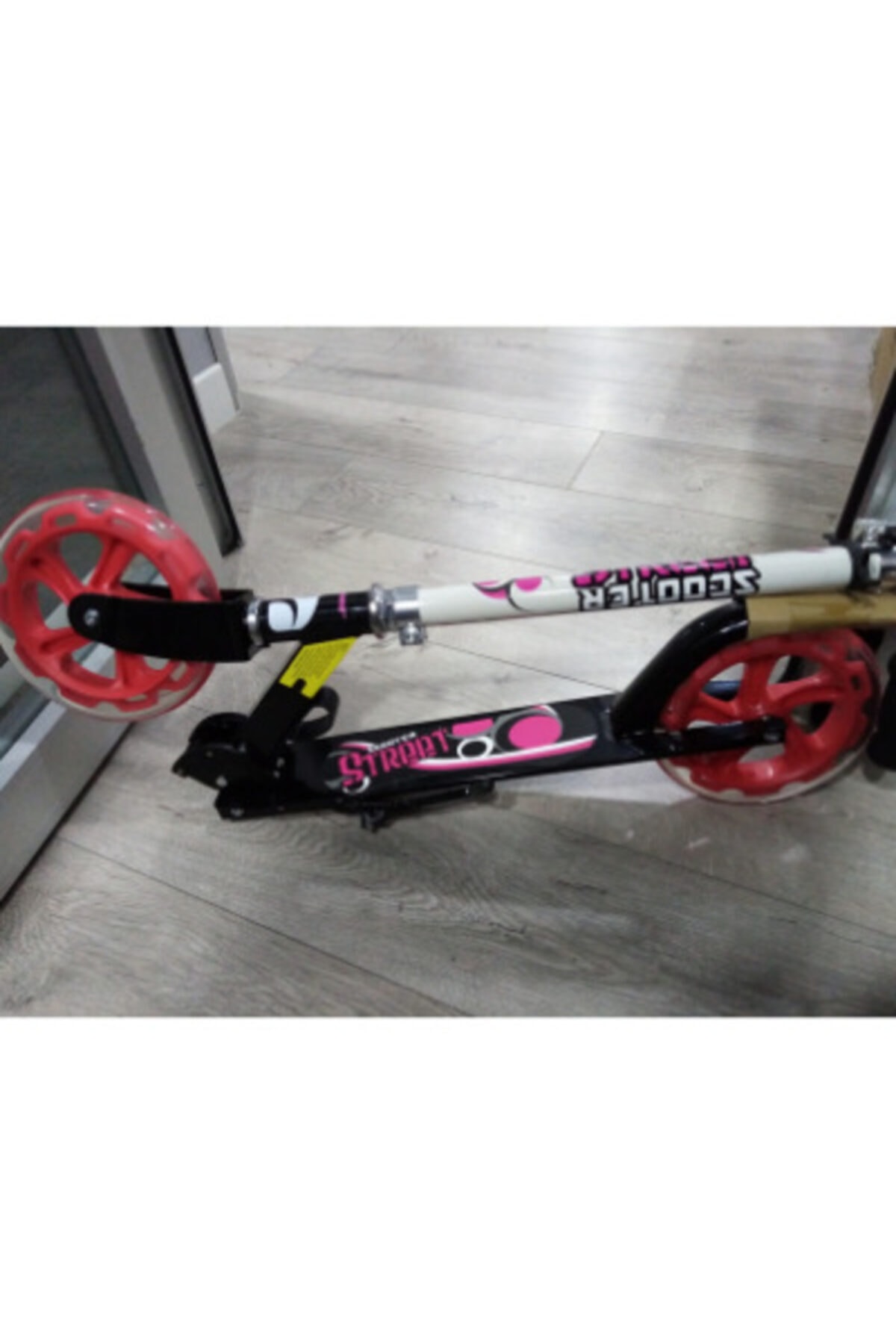 Ümit Xlm -9033 Ayaktan Frenli Katlanır Aluminyum Scooter Siyah-pembe