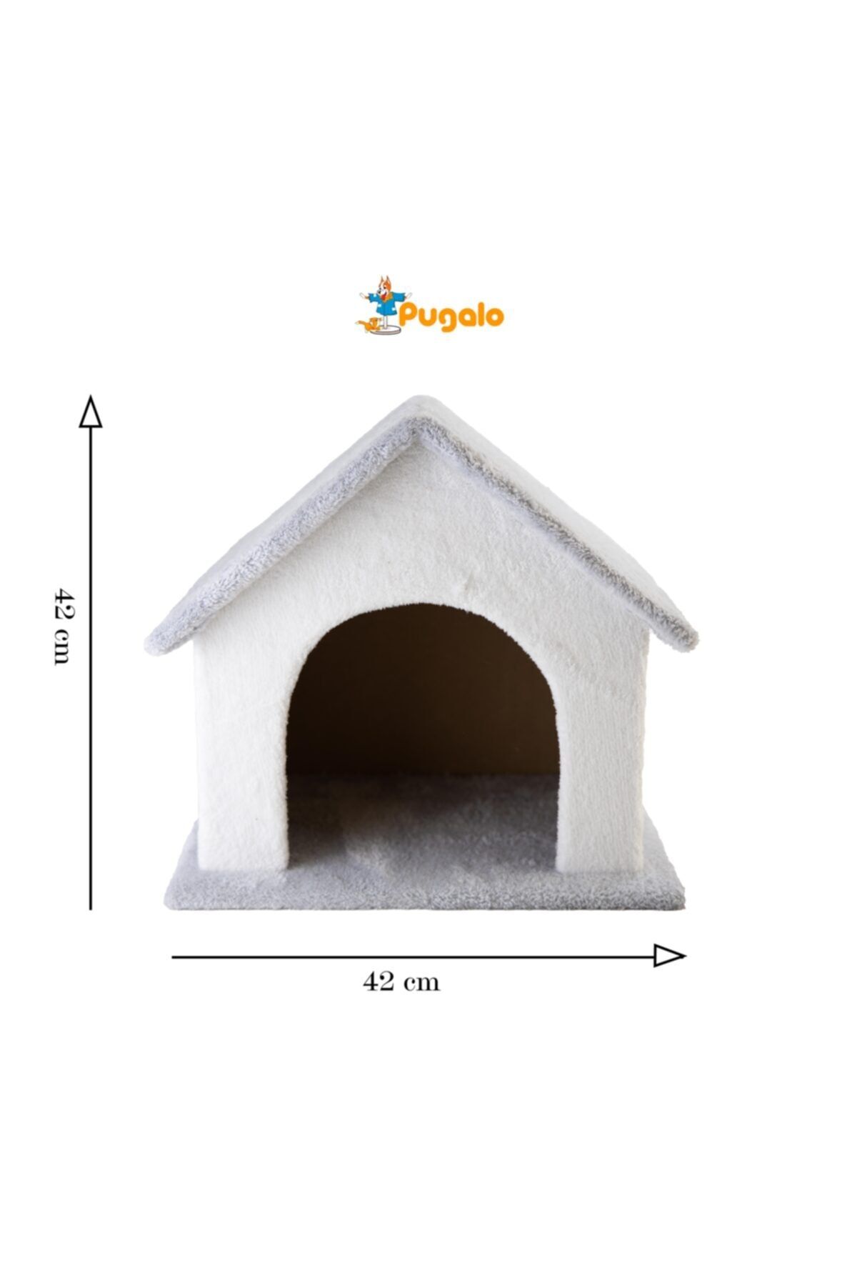 PUGALO Gri Kedi Yuvası Catnipli Küçük Kedi Evi