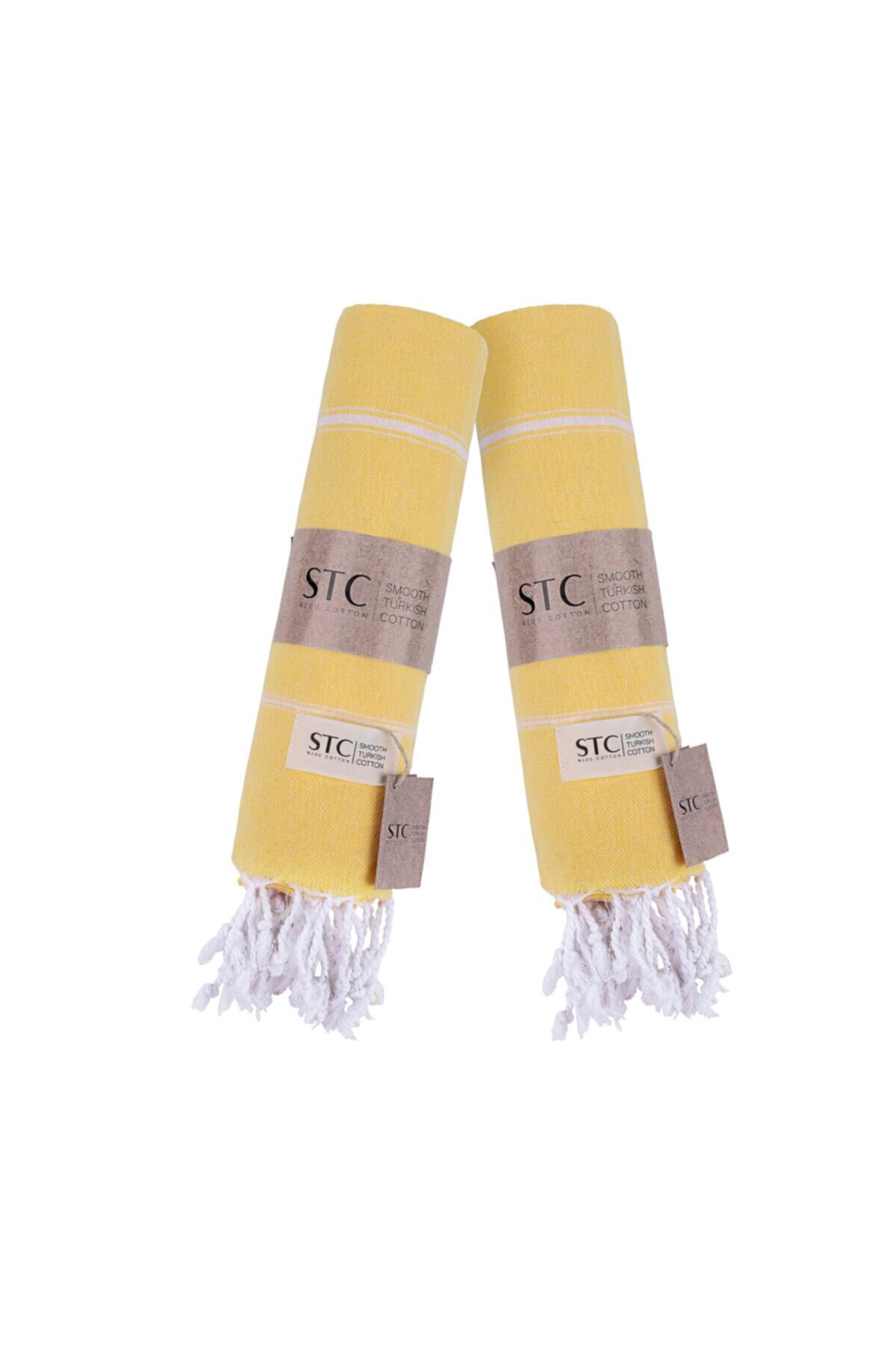 Smooth Turkish Cotton %100 Organik 2’li Pamuk Sultan Peştemal Sarı
