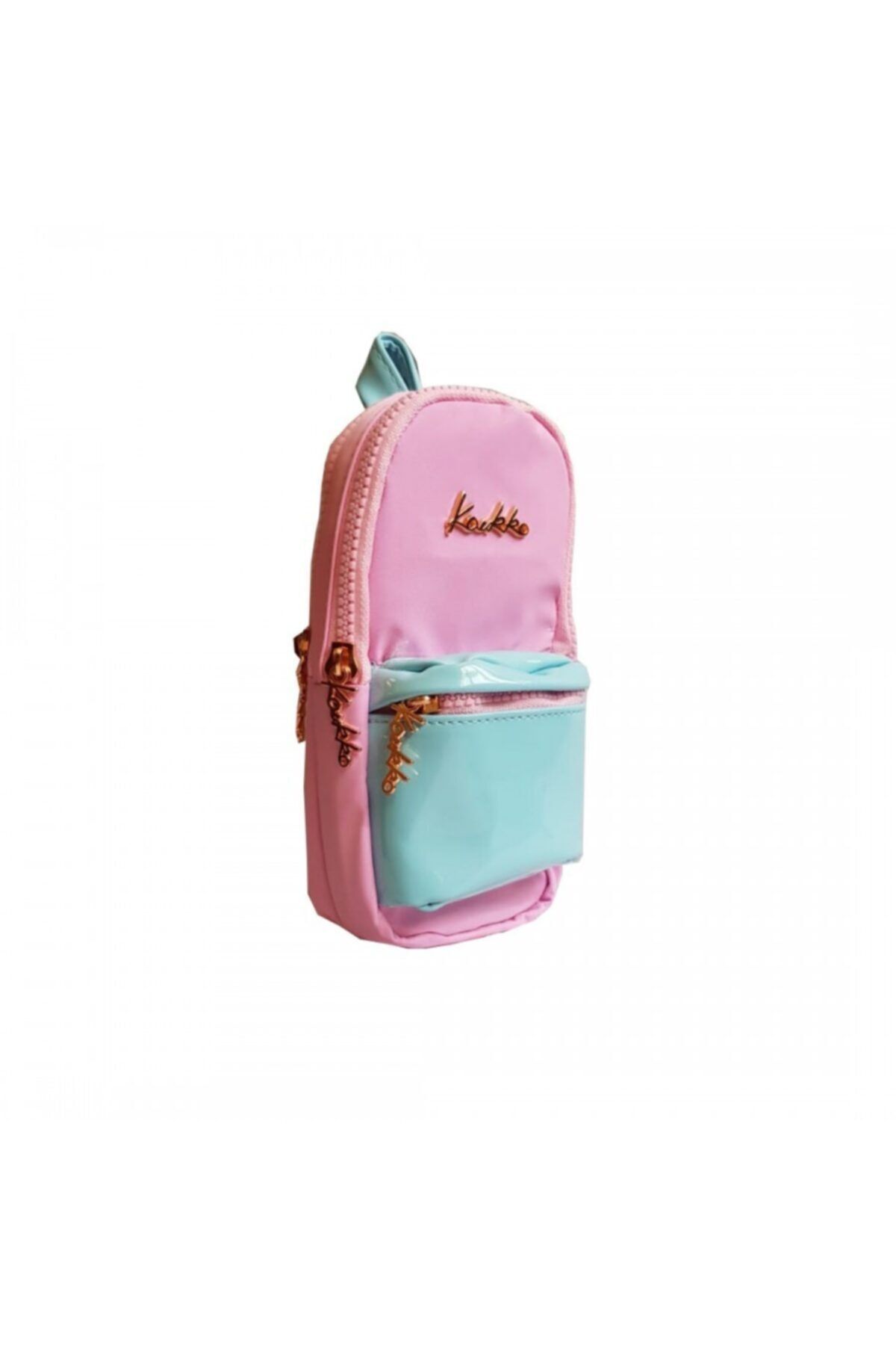 KAUKKO K2216 Leather Kalem Çantası Rugan Pembe
