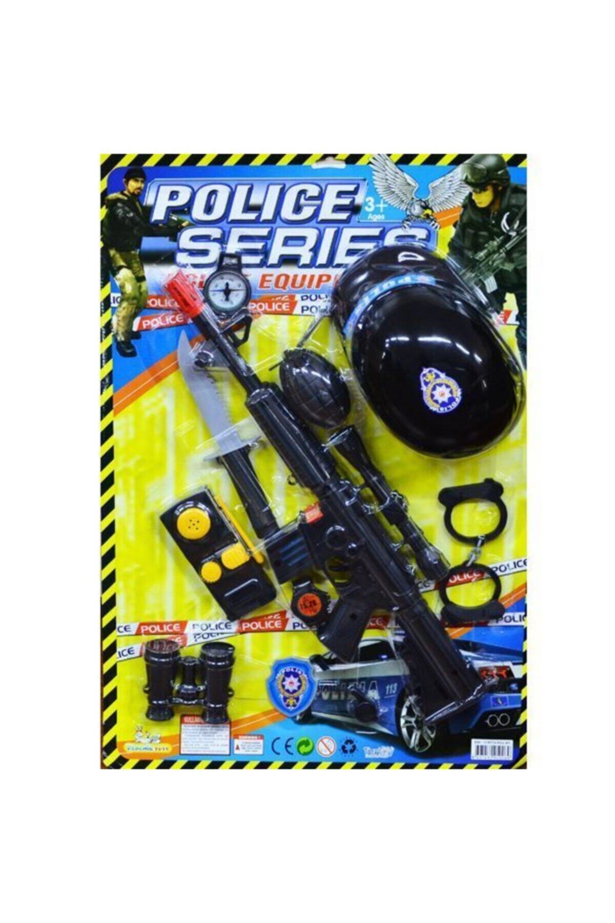 ERKOL OYUNCAK Baretli Büyük Boy Polis 10 Parça Oyuncak Polis Eğitim Seti