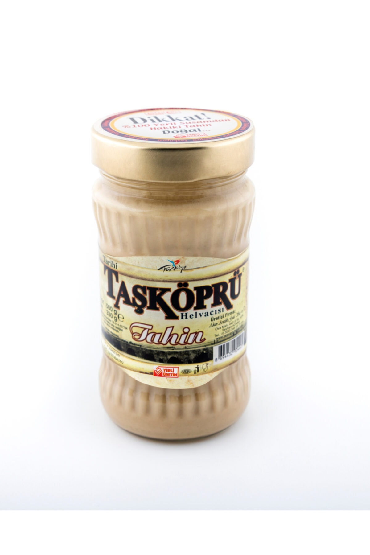 TARİHİ TAŞ KÖPRÜ HELVACISI 500 Gr. Cam Kavanoz Tahin