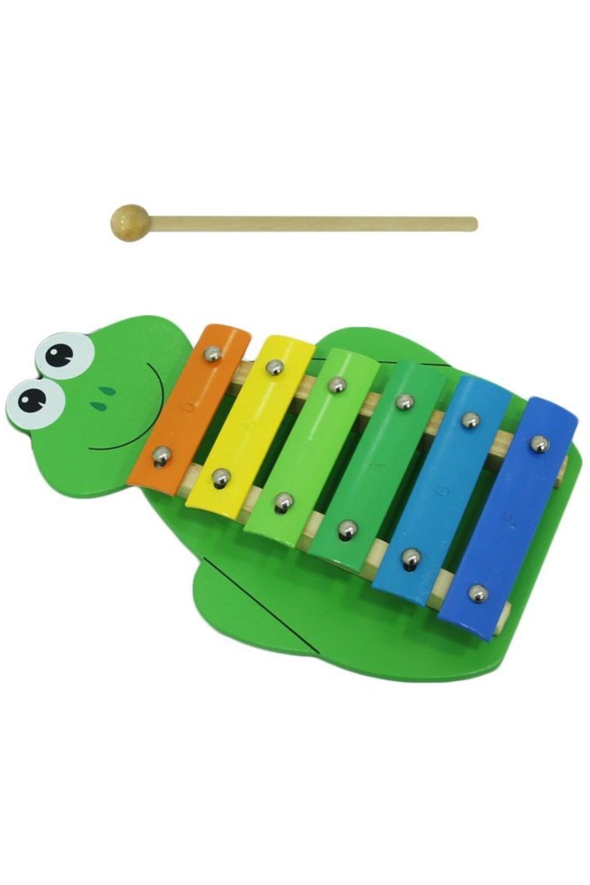 Sunman Marka Ahşap Kurbağa Figürlü Ksilofon