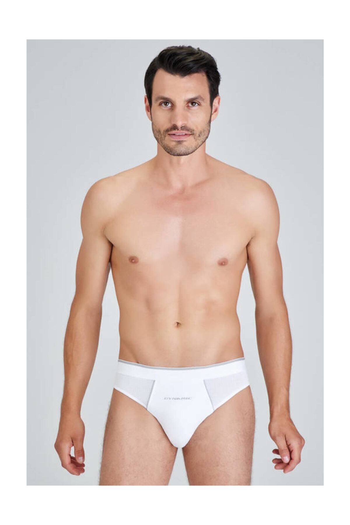 Kom Erkek Beyaz Manila Dokulu Slip