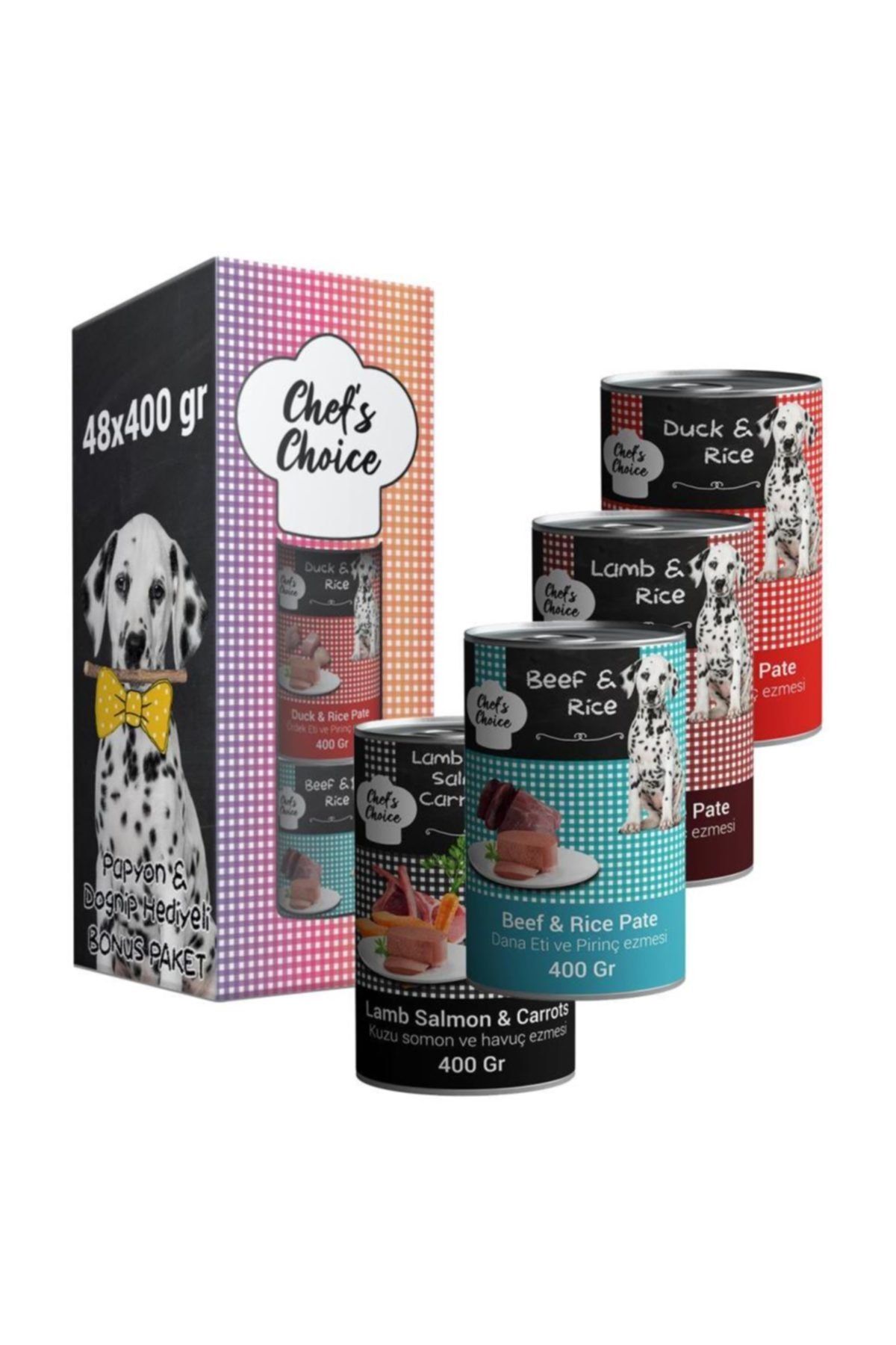 Chefs Choice Chef's Choice Karışık Yetişkin Köpek Konservesi 48x400 Gr