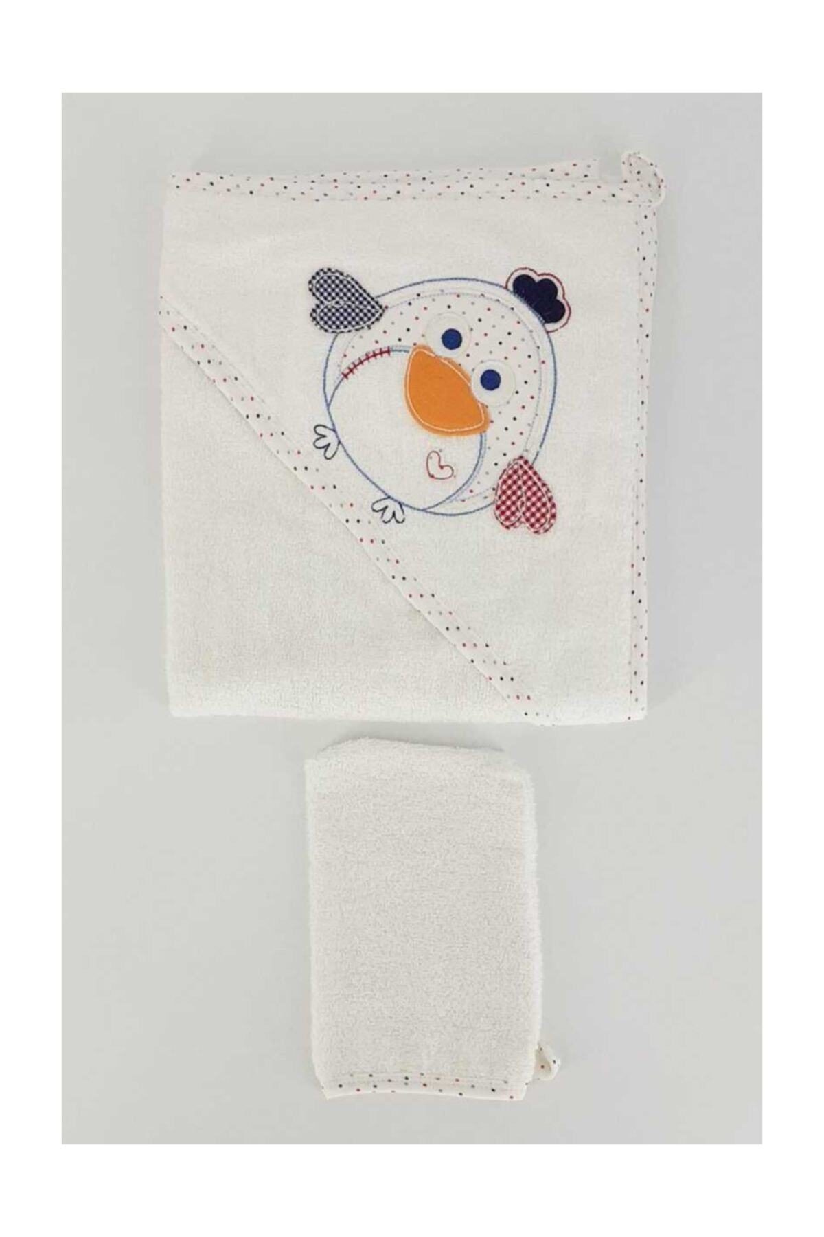 Minidamla Unisex Bebek Kurulama Havlusu Tavuklu Indigo