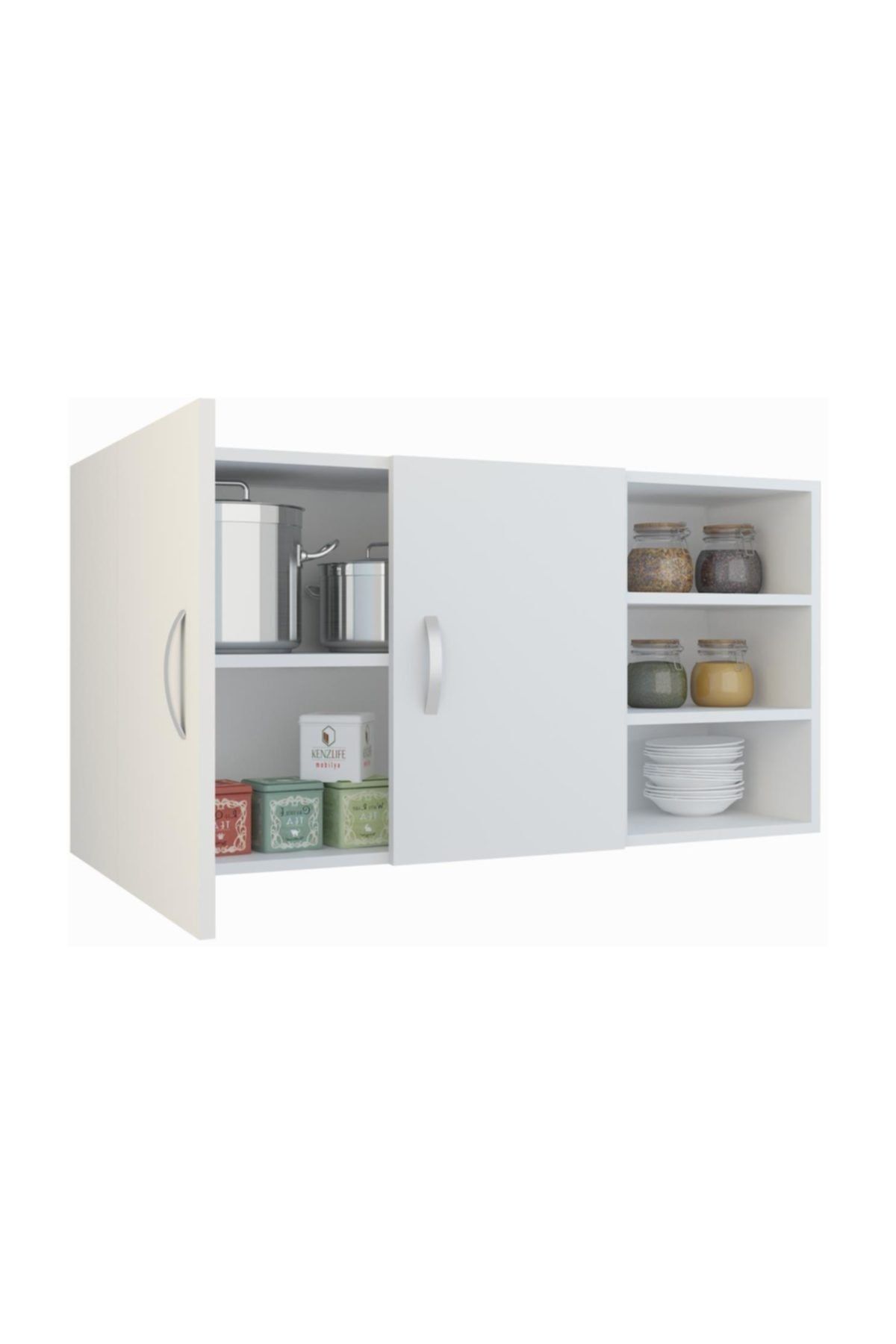 Kenzlife hazır mutfak fulvus byz 060*120*22 mutfak banyo dolabı kapaklı raflı