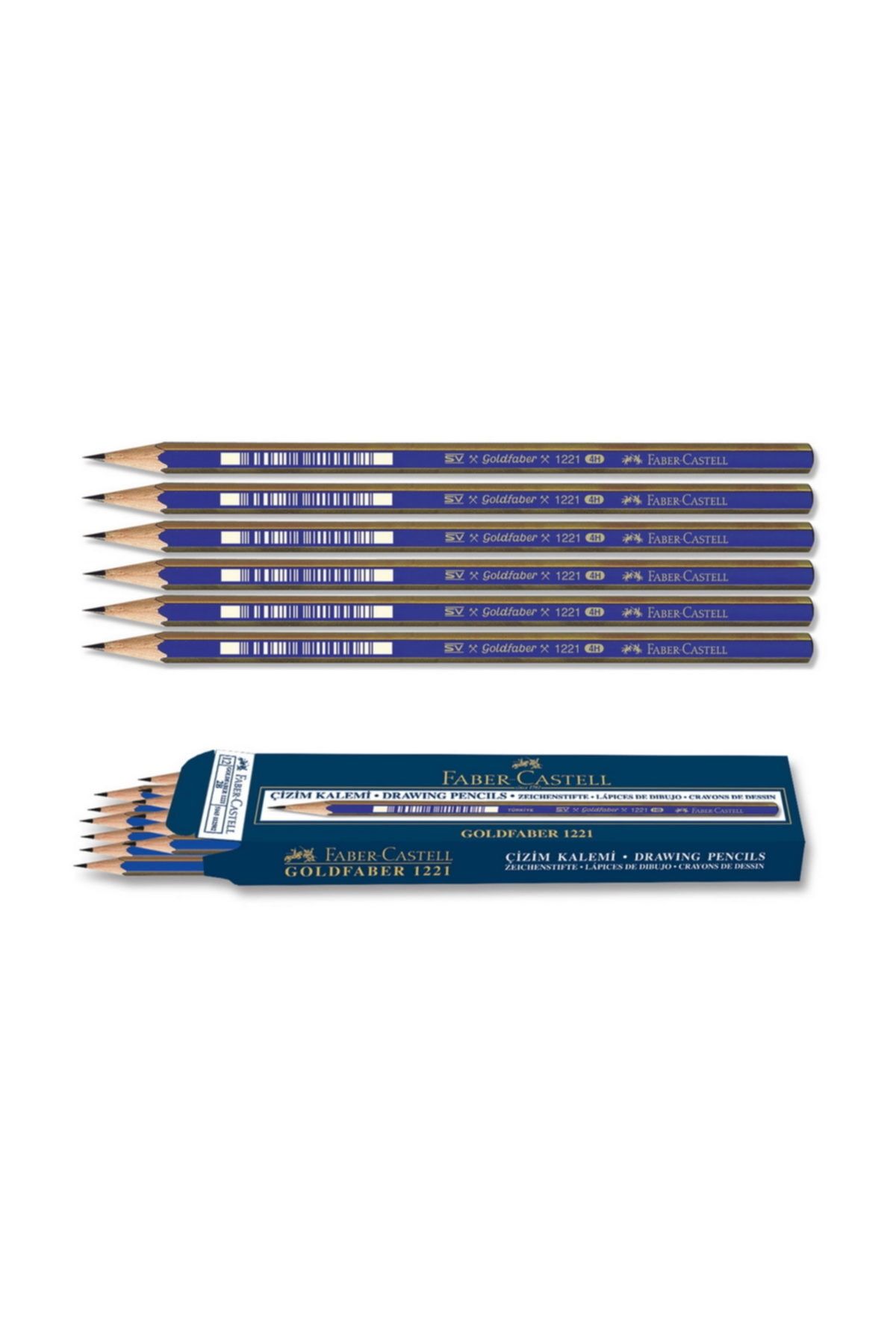 Faber Castell 1221 Dereceli Resim Kalemi 4h 72 Li Paket