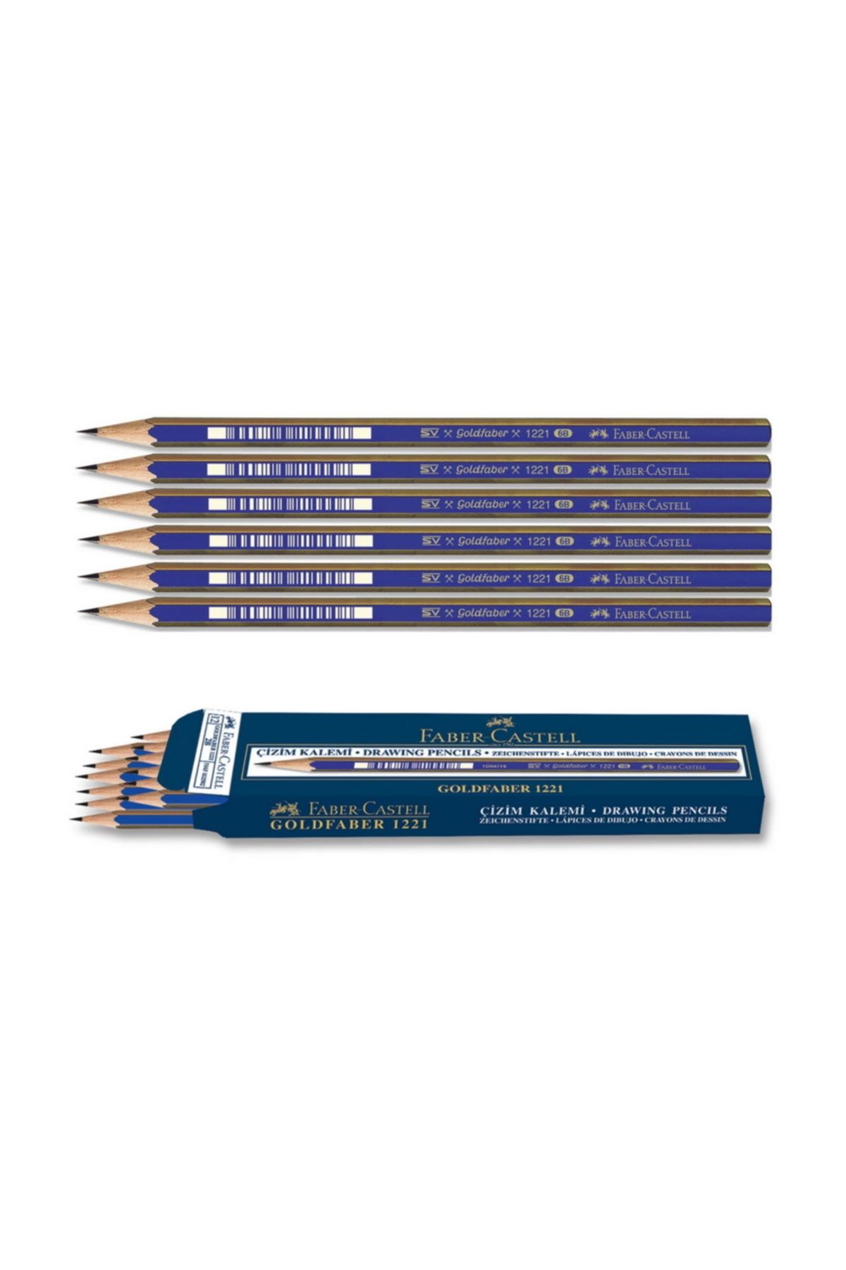 FaberCastell Yayınları 1221 Dereceli Resim Kalemi 6b 144 Lü Paket