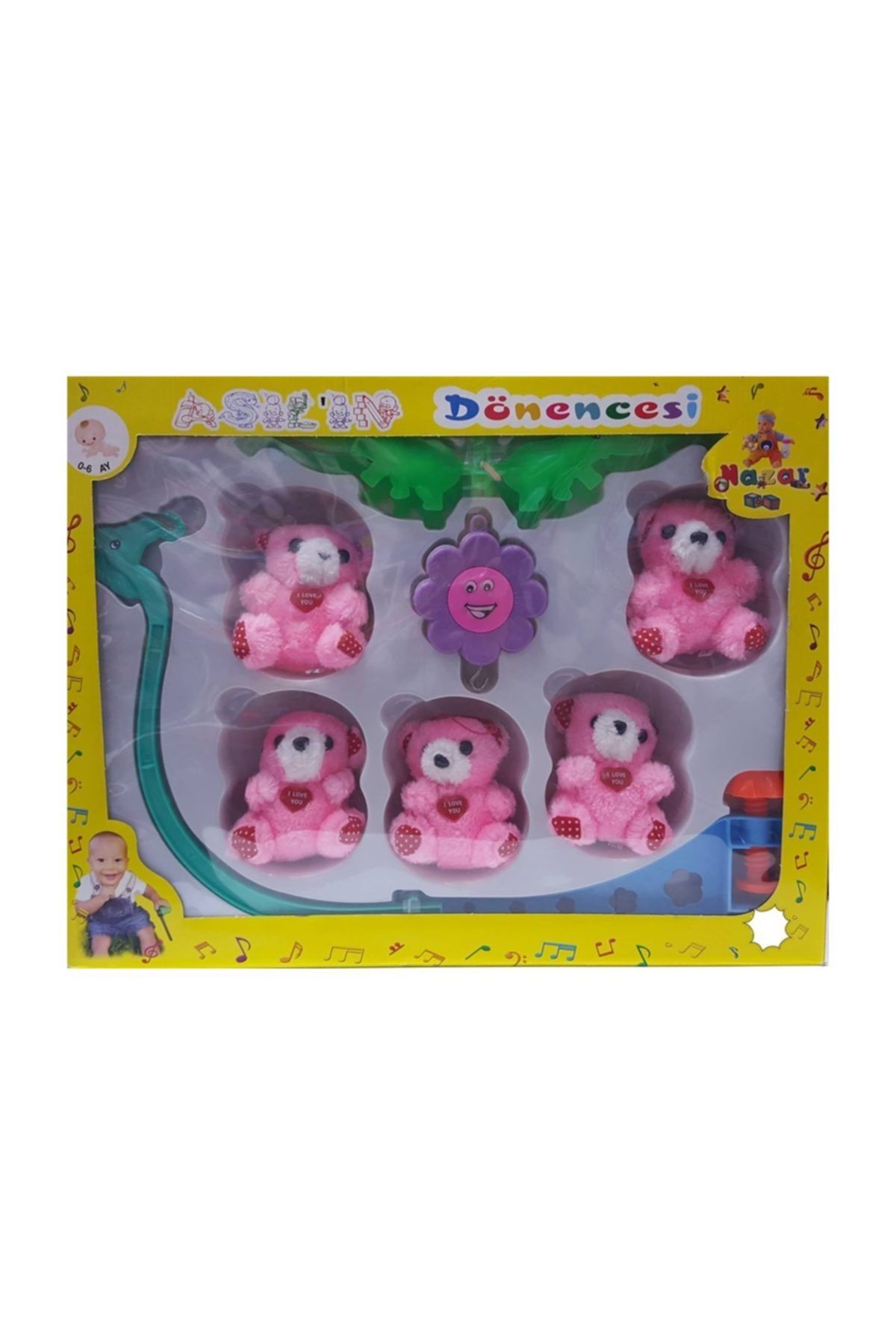 MERKEZ OYUNCAK Asil'in Müzikli Dönencesi Pembe Peluş Ayı'lı