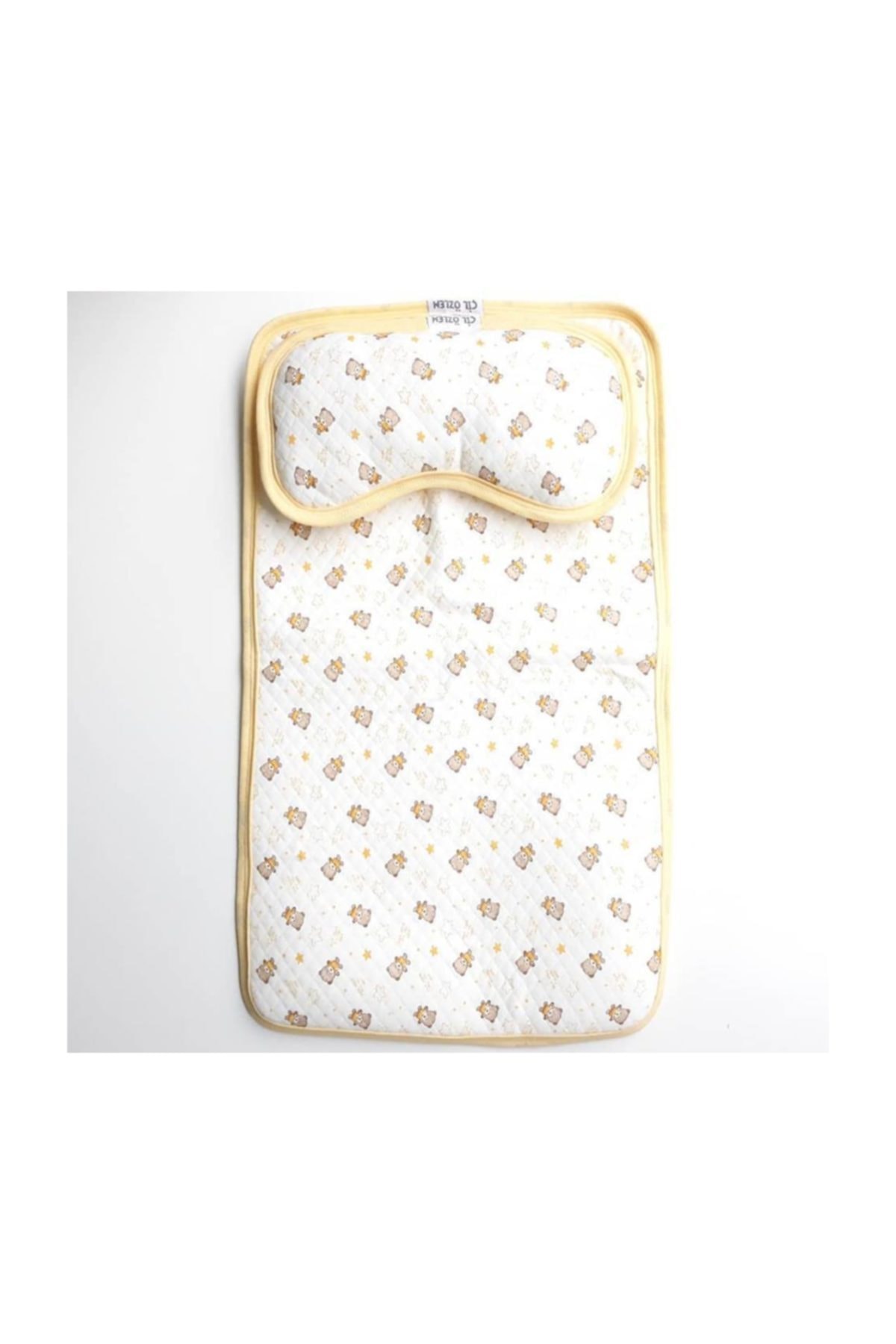 bebegen Sarı Ayıcıklı Kapitoneli Bebek Alt Açma (70x40 cm)