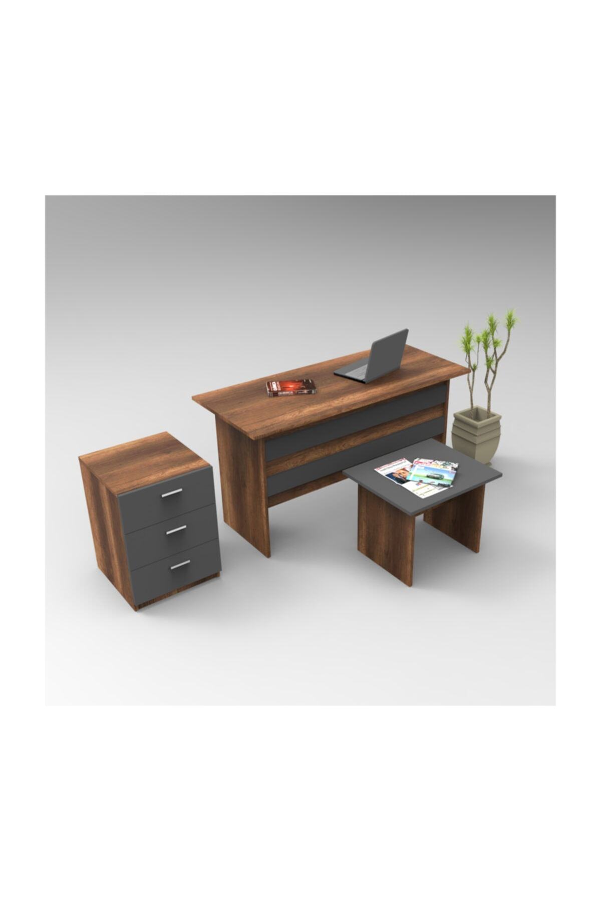 Robin Home Verona Abc Ofis Büro Masa Takımı Barok-gri