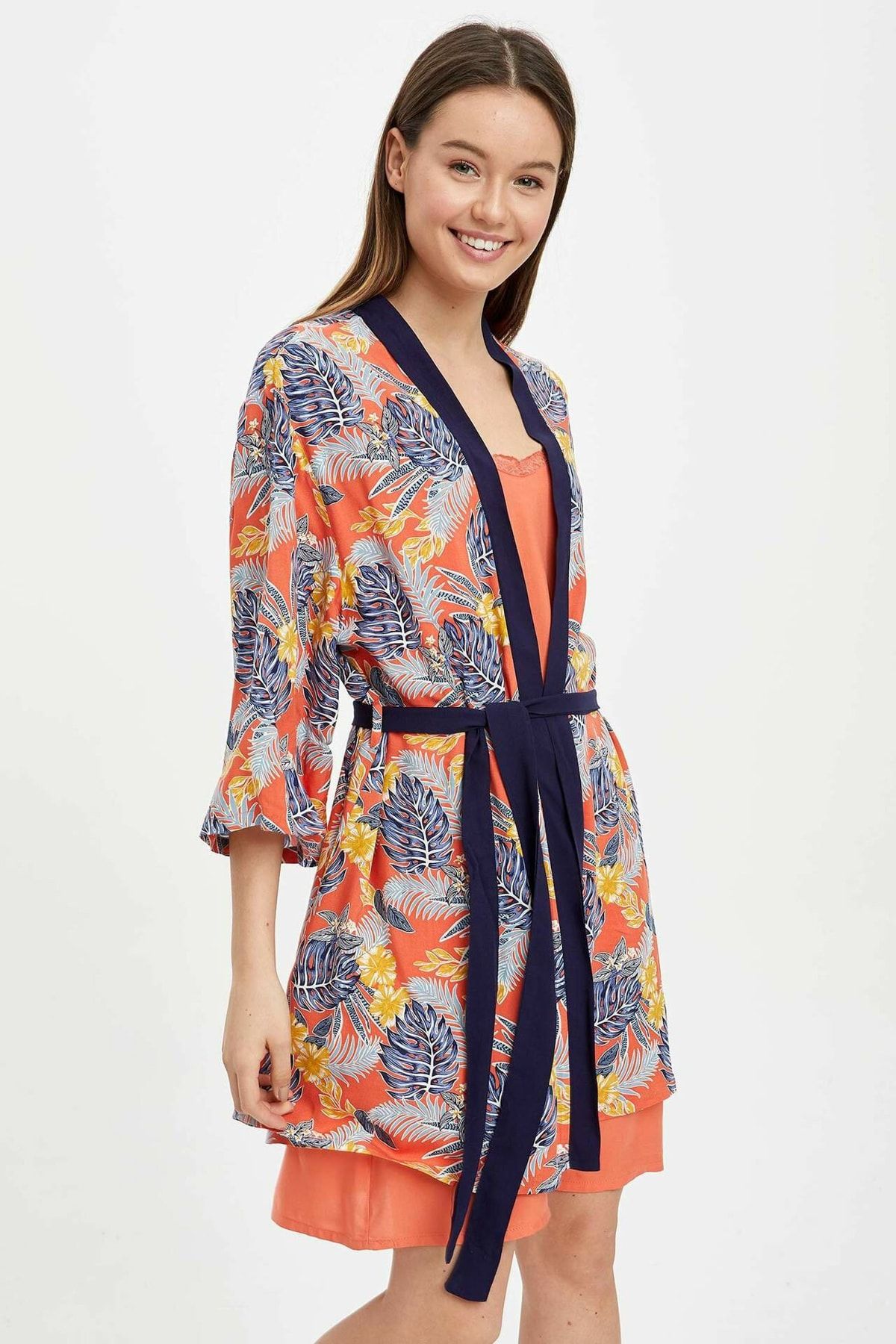 DeFacto Kadın Mavi Relax Fit Pijama Üst N5844AZ.20SP.BE341