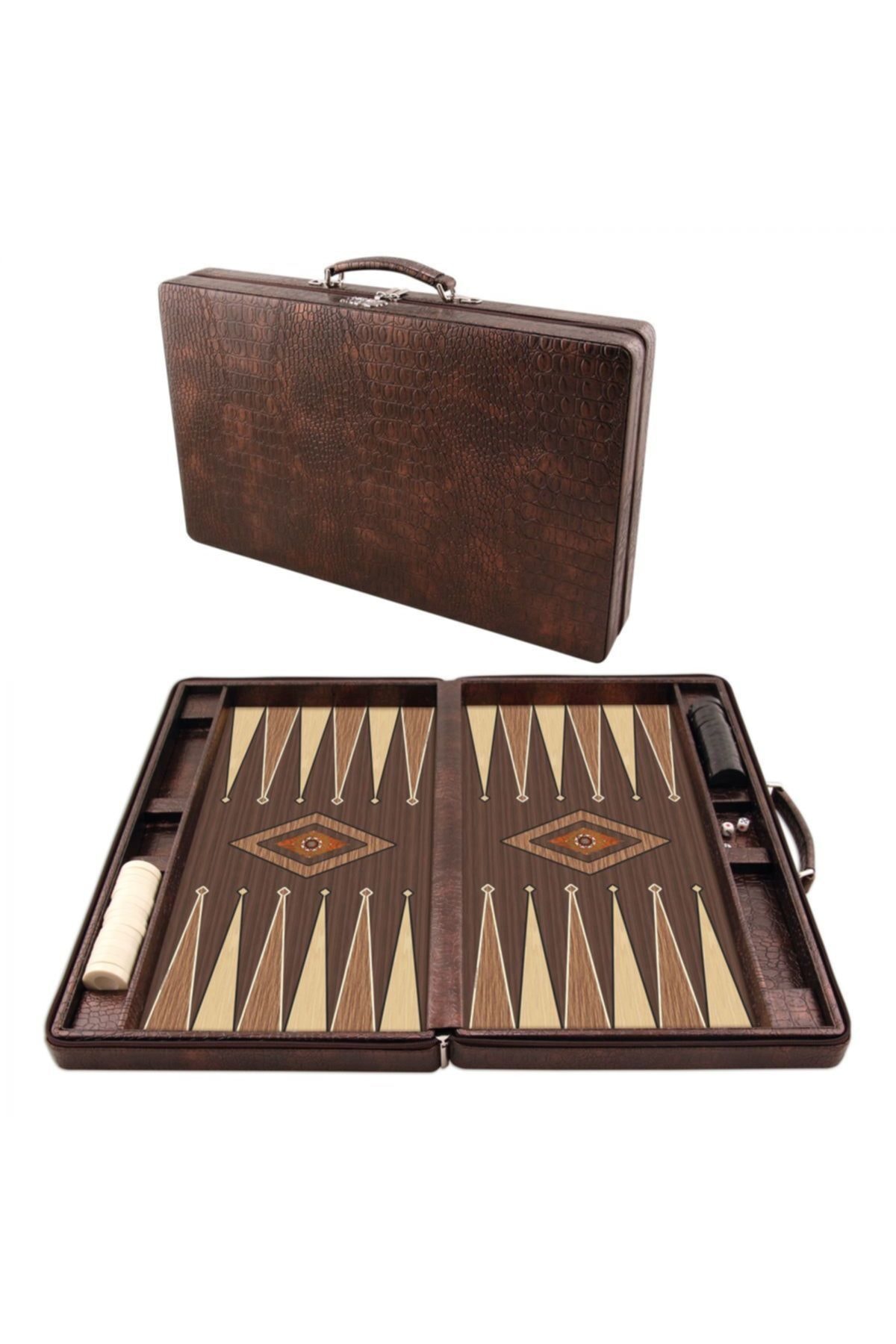 Star Oyun Aletleri Lüks Deri Çanta Tavla Küçük Boy