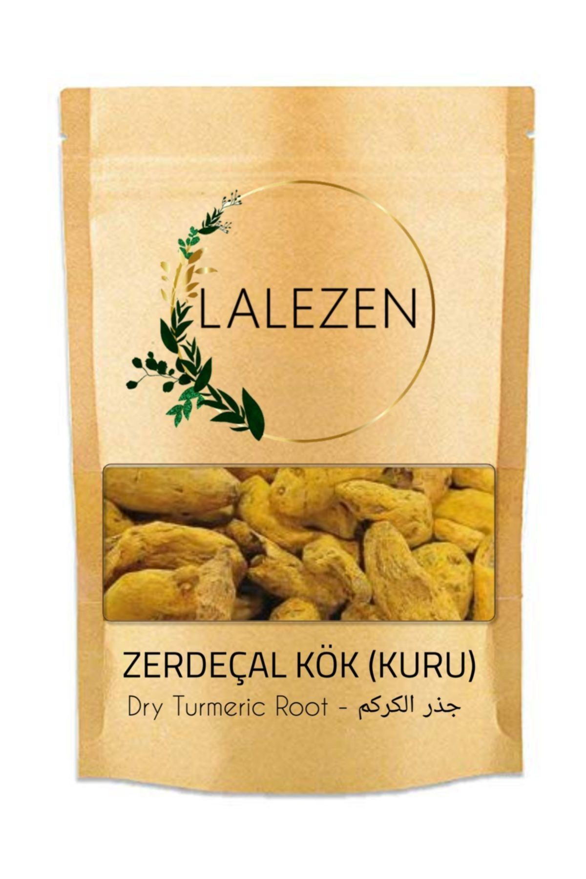 LALEZEN Kök Zerdeçal 1000 Gram 1. Kalite - Dry Turmeric Root - 1 Kg-