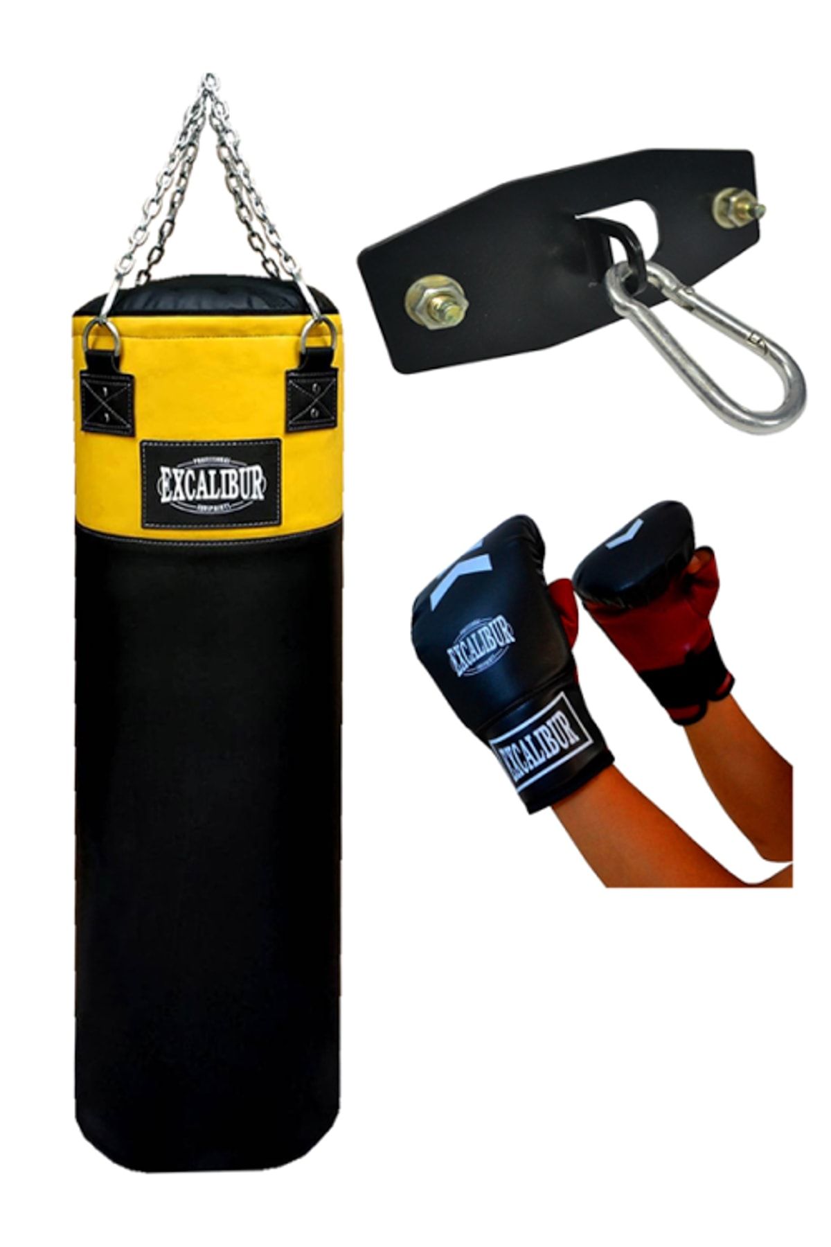 Excalibur Sunstar Boks Torbası 100 Cm X 35 Cm Eldiven + Tavan Askı Aparatı Hediyeli