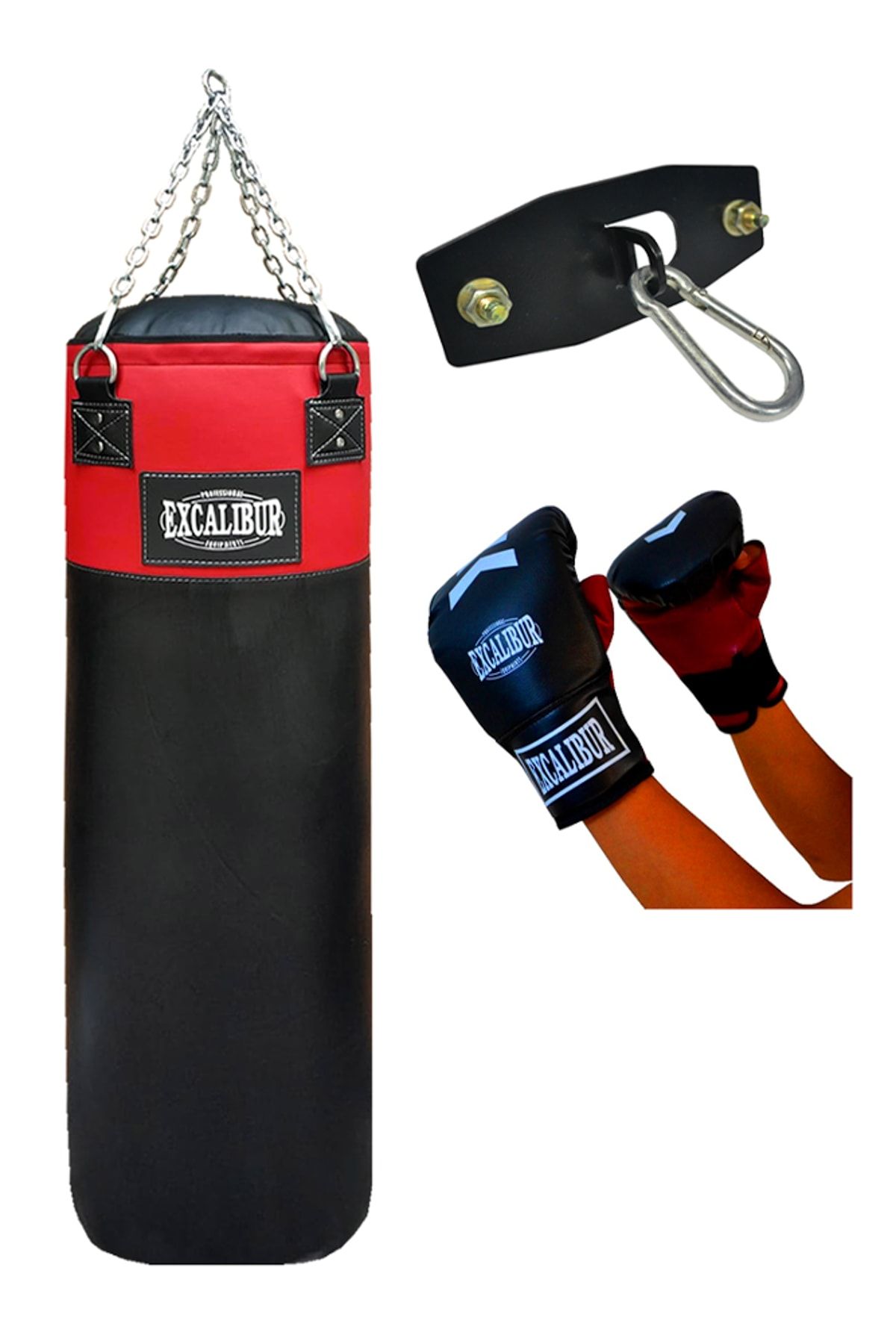 Excalibur Sunstar Boks Torbası 135 cm x 35 cm Eldiven + Tavan Askı Aparatı Hediyeli