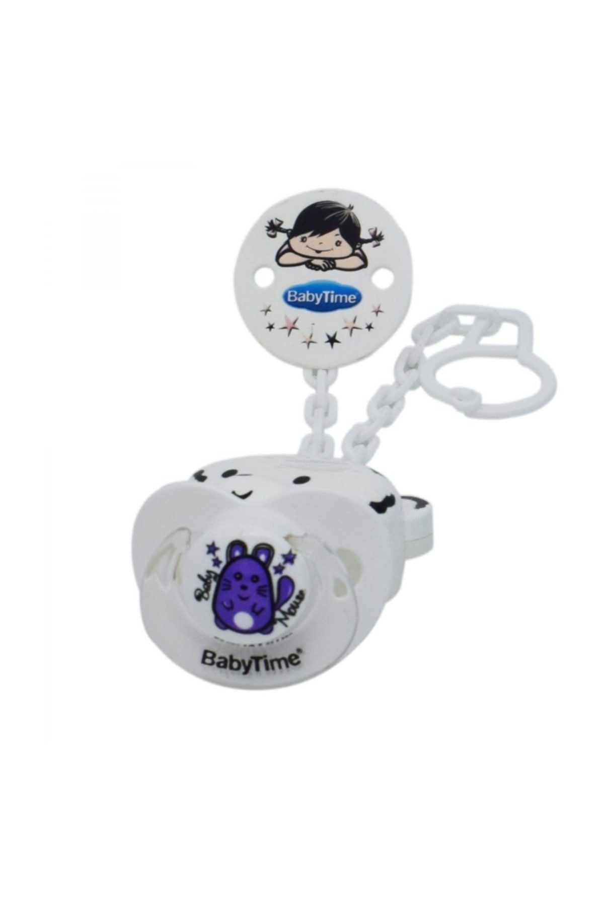 Babytime Bt199 Emzik Saklama Kabı + Askı + Emzik - Beyaz