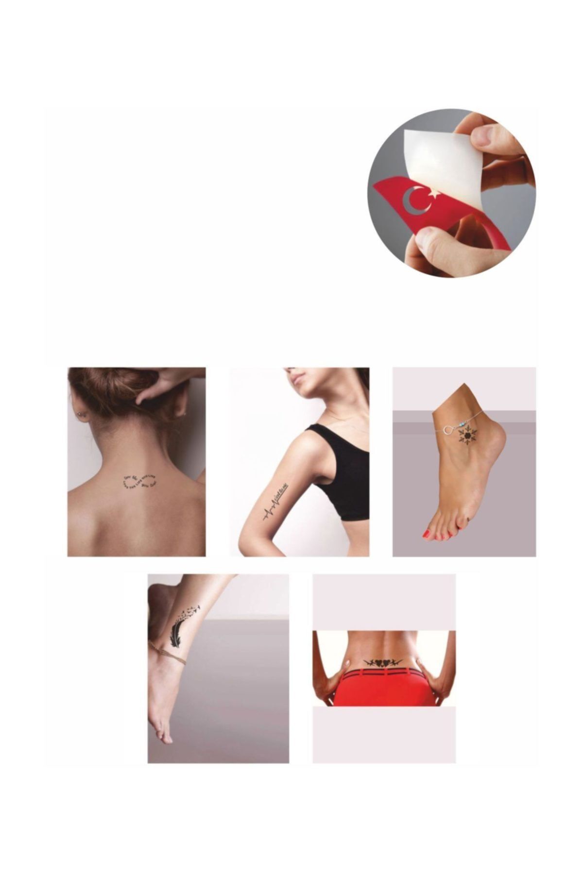 ONE SPRAY TATTOO Kar Tanesi Ve Ritim Desenleri Hint Kınası Ile Geçici Dövme Yapma Seti
