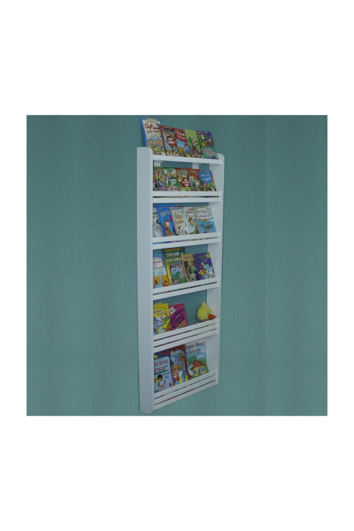 Emdief Home Montessori Kitaplık - Çocuk Odası Kitaplığı - 5 Raflı - Mdf