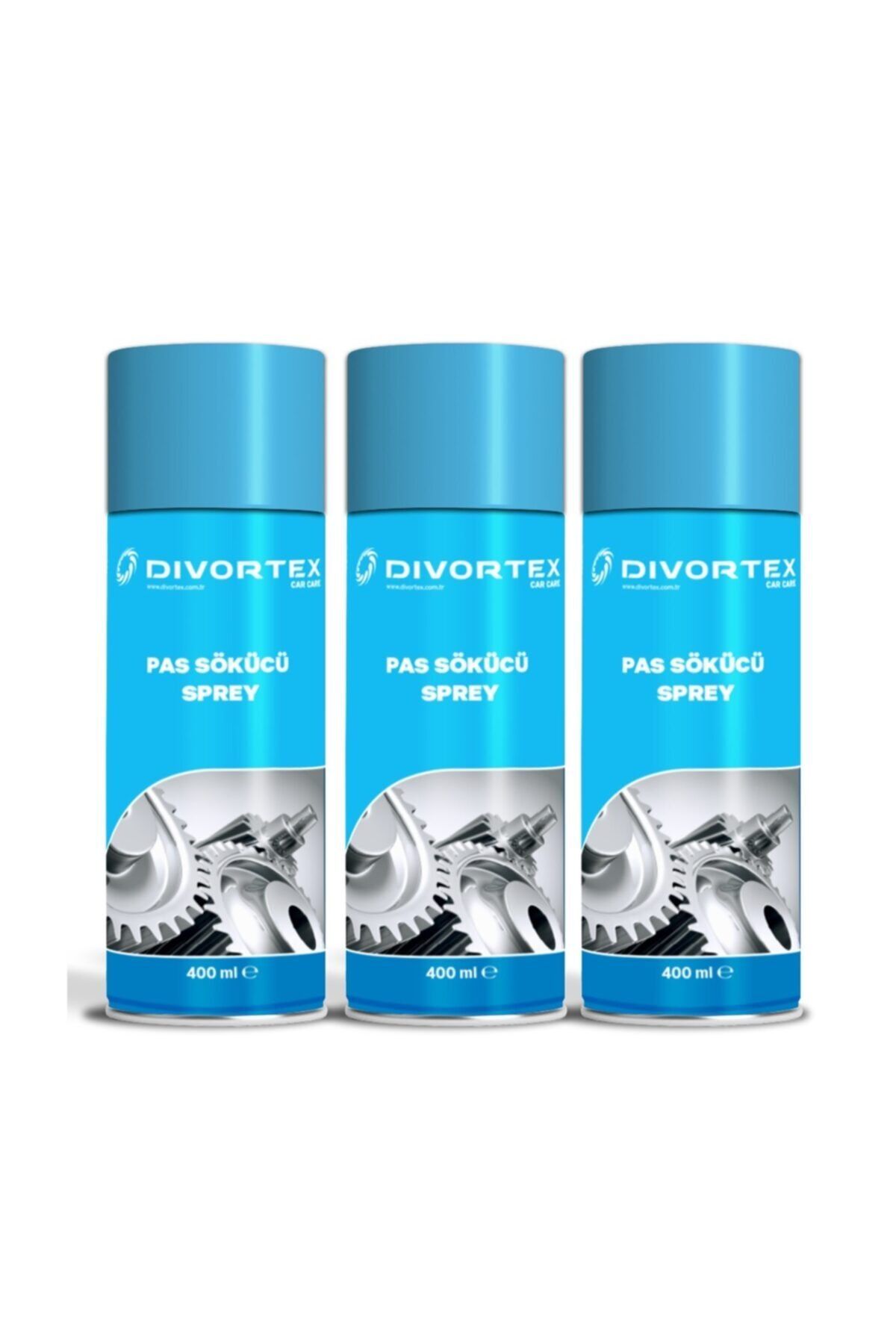 Divortex 3 Adet Güçlü Pas Sökücü Ve Önleyici Sprey 400 ml.