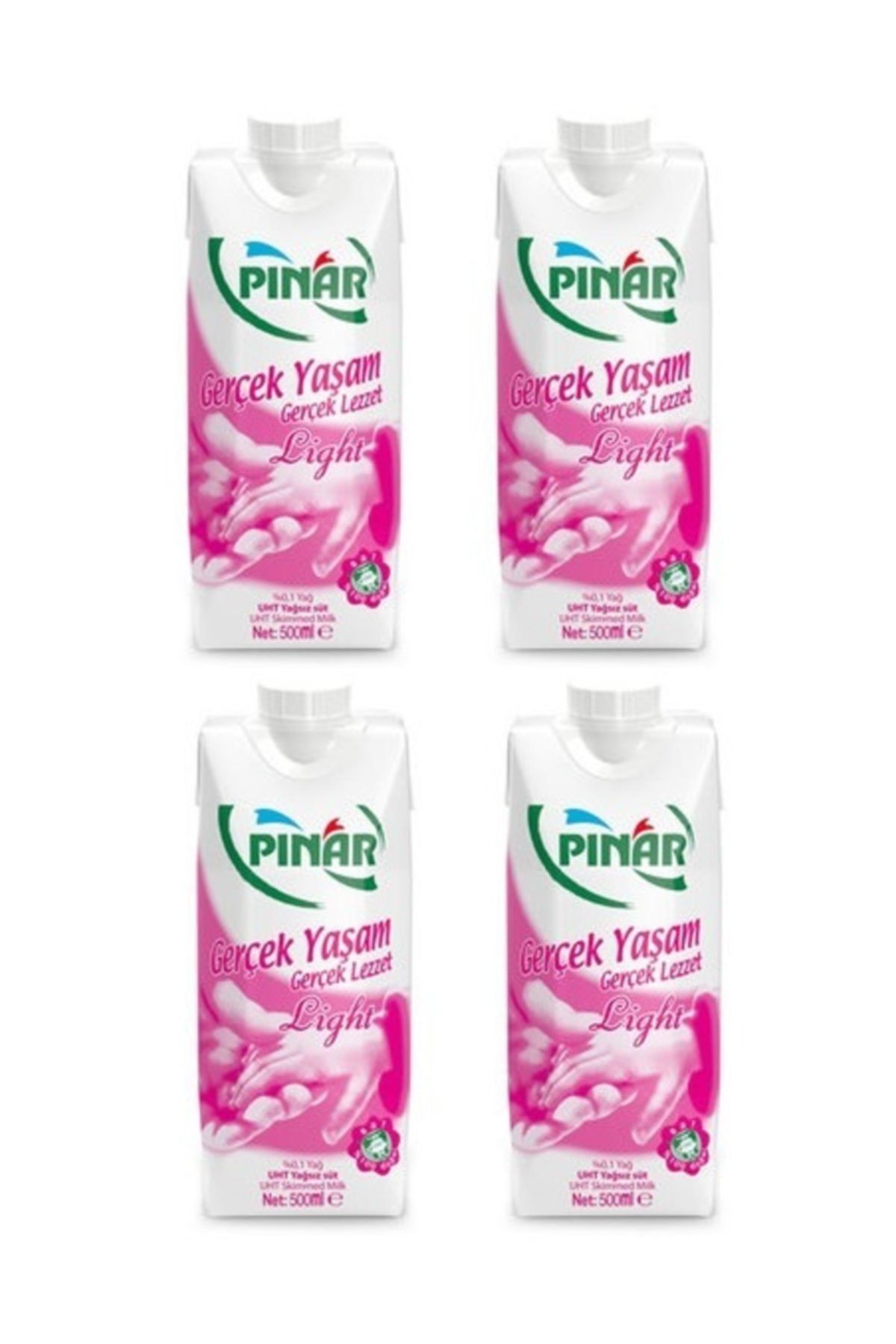 Pınar Extra Light Süt 500 ml 4 Adet Yağsız