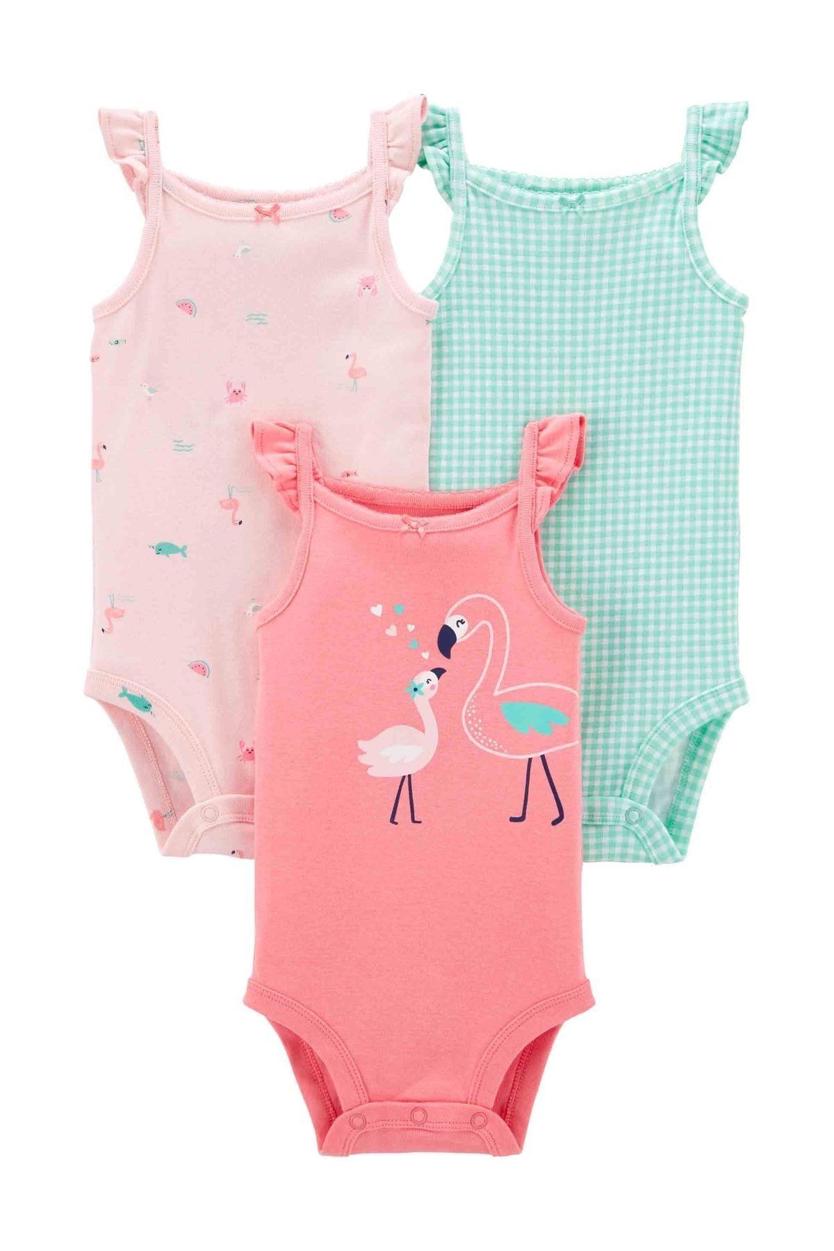 Carter's Layette Kız Bebek 3'lü Body