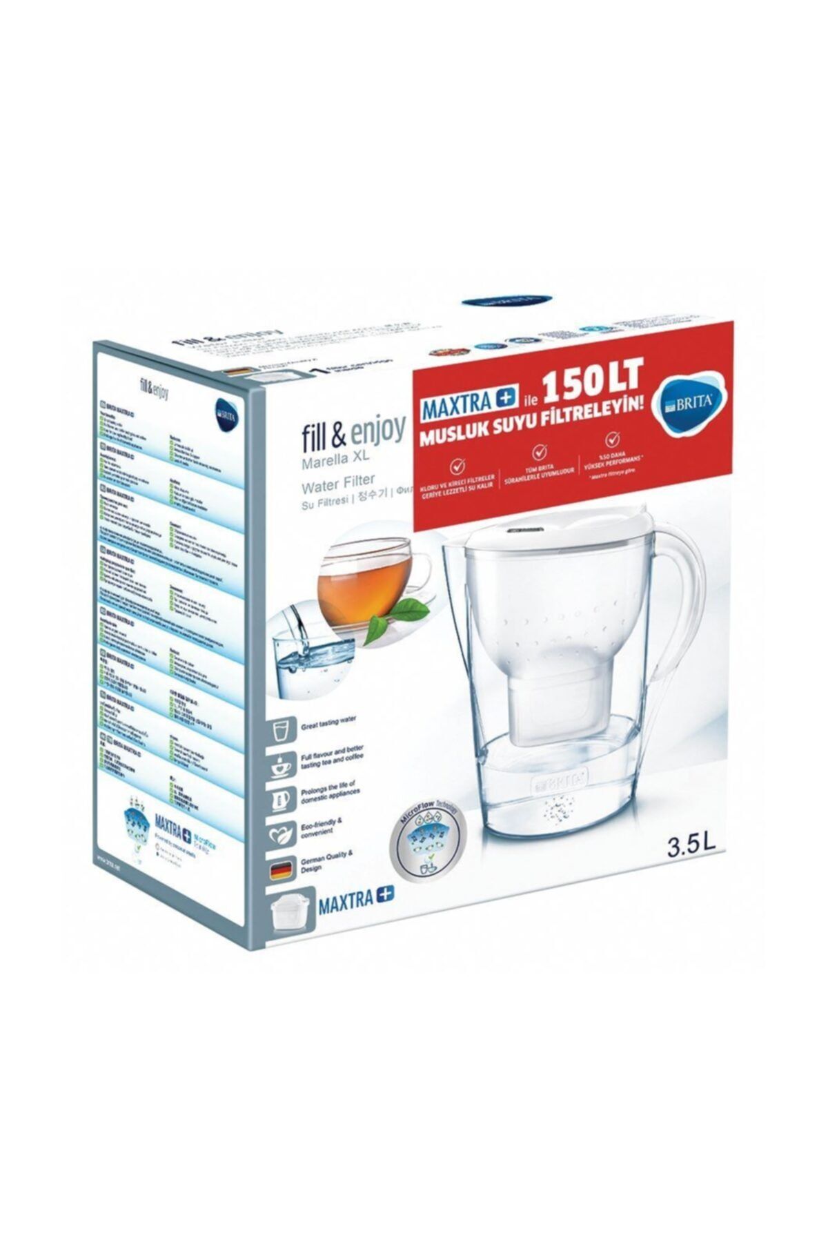 BRITA Brita Marella Xl Beyaz Su Arıtmalı Sürahi - Maxtra + Plus Filtreli